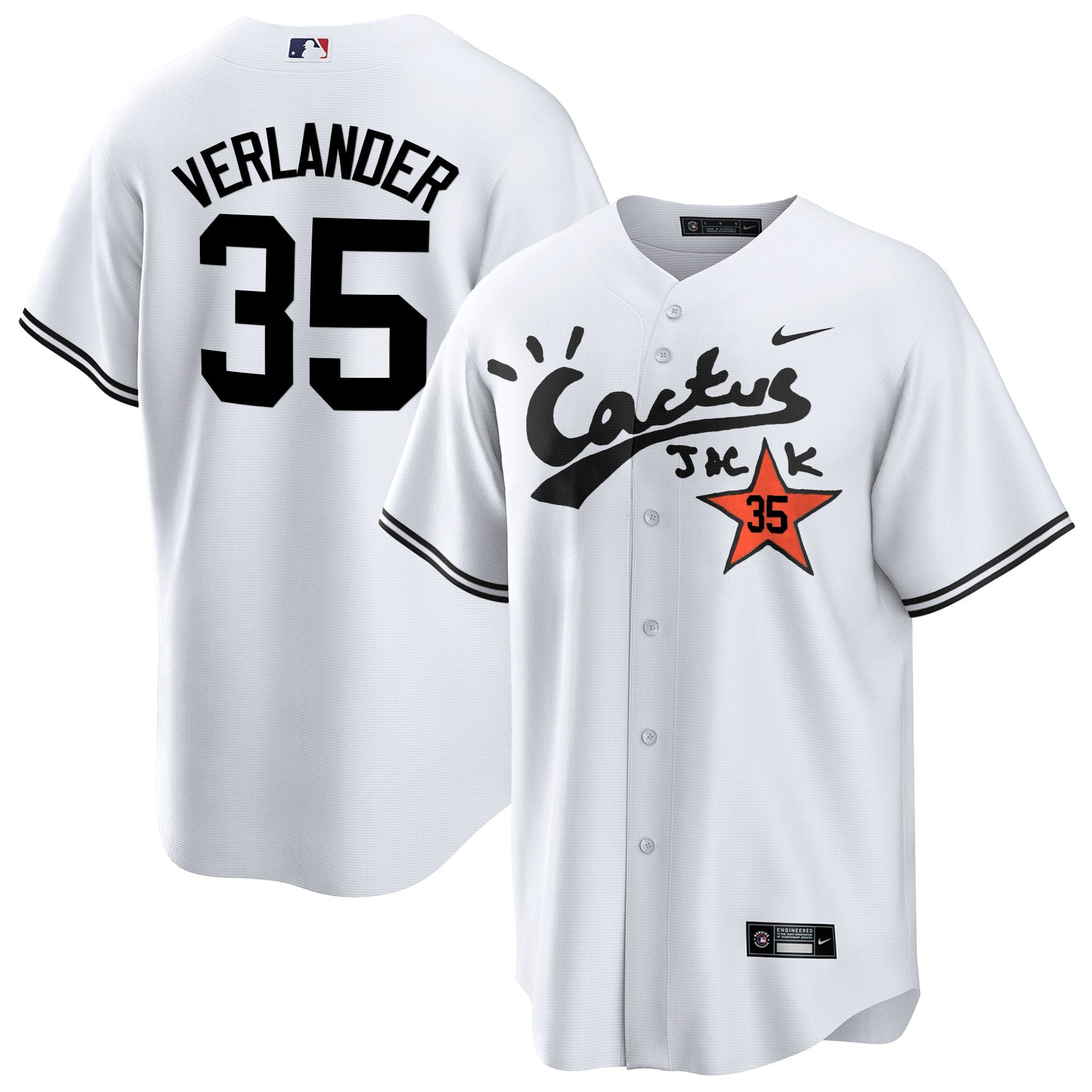 Men’s Houston Cactus Jack Cool Base Jersey V2 – Stitched