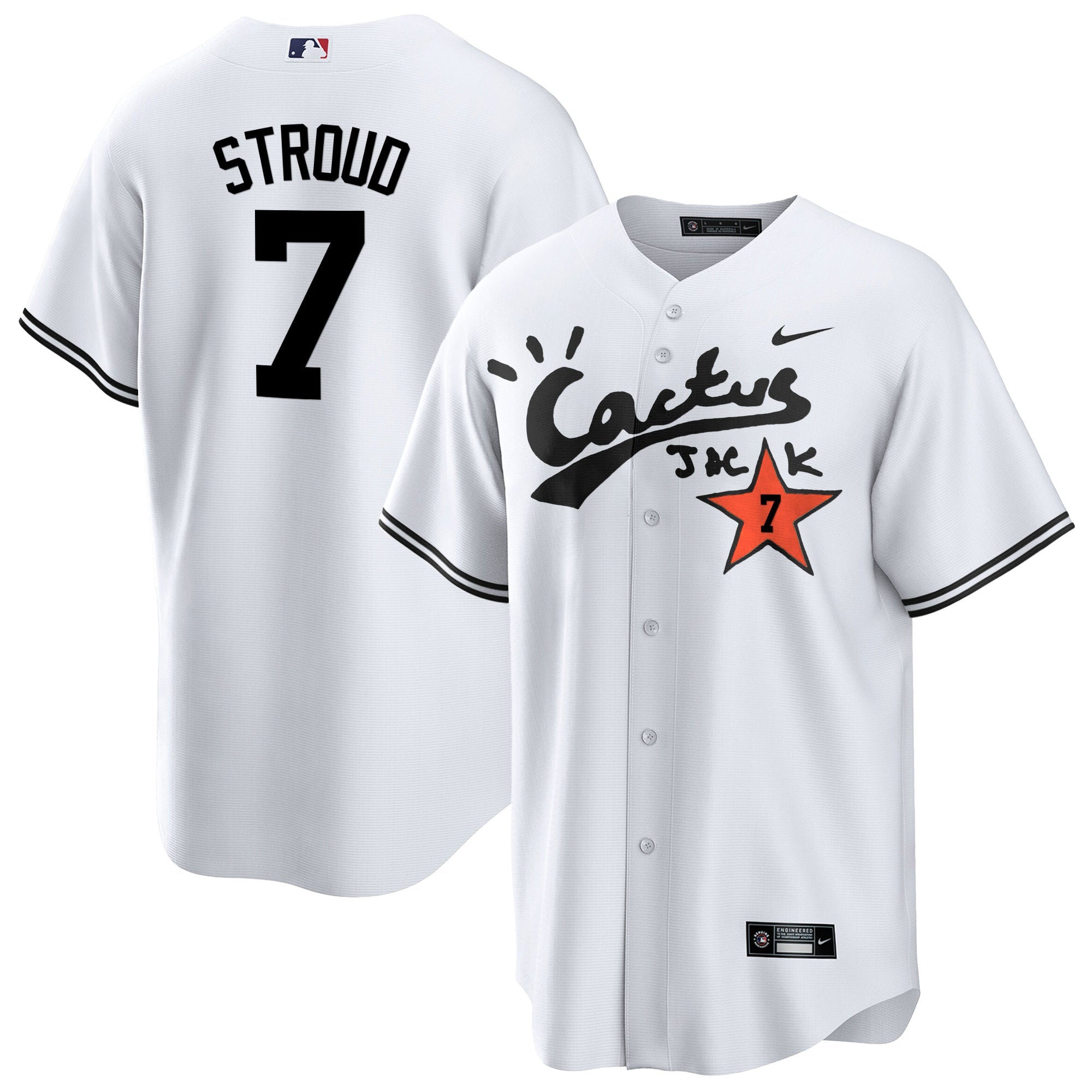 Men’s Houston Cactus Jack Cool Base Jersey V2 – Stitched