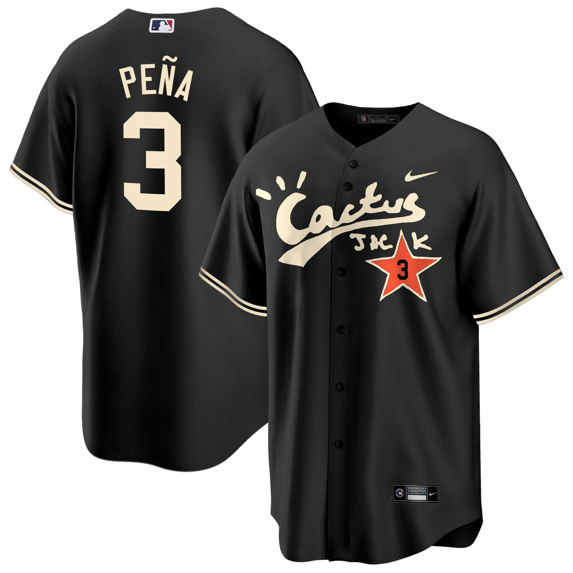 Men’s Houston Cactus Jack Cool Base Jersey V2 – Stitched