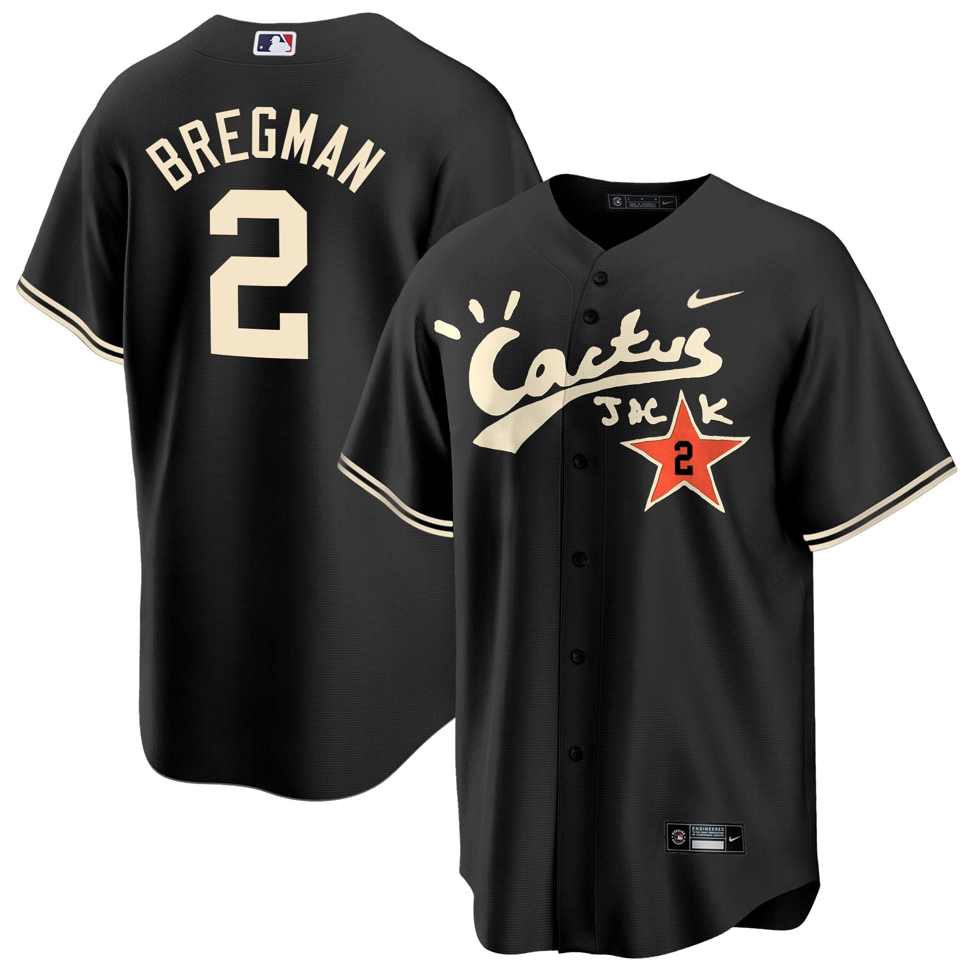 Men’s Houston Cactus Jack Cool Base Jersey V2 – Stitched