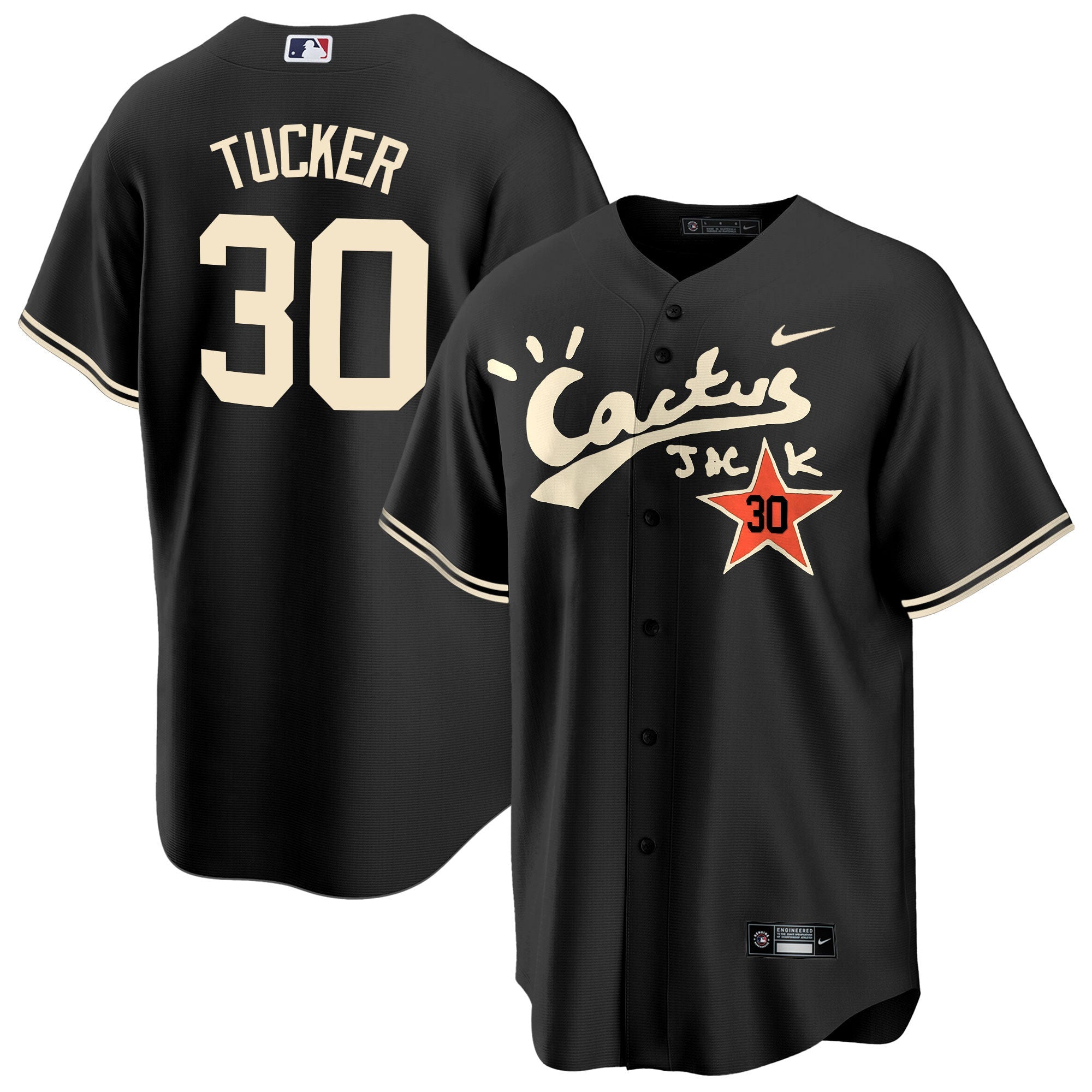 Men’s Houston Cactus Jack Cool Base Jersey V2 – Stitched