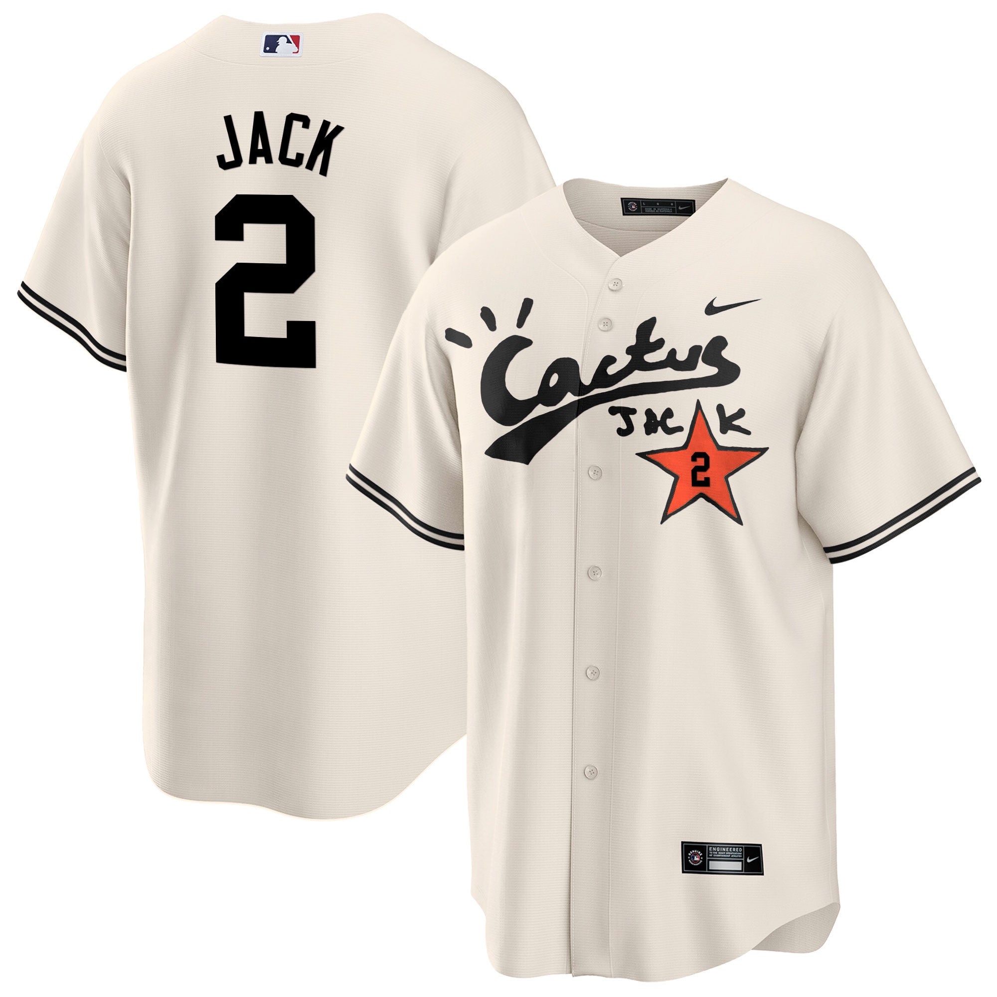 Men’s Houston Cactus Jack Cool Base Jersey V2 – Stitched