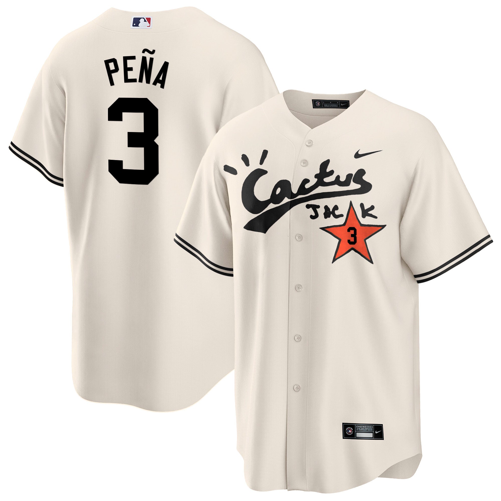 Men’s Houston Cactus Jack Cool Base Jersey V2 – Stitched