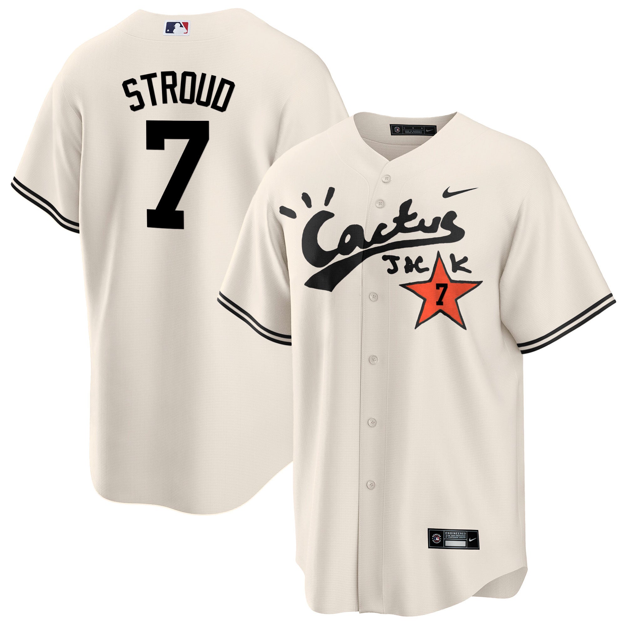 Men’s Houston Cactus Jack Cool Base Jersey V2 – Stitched