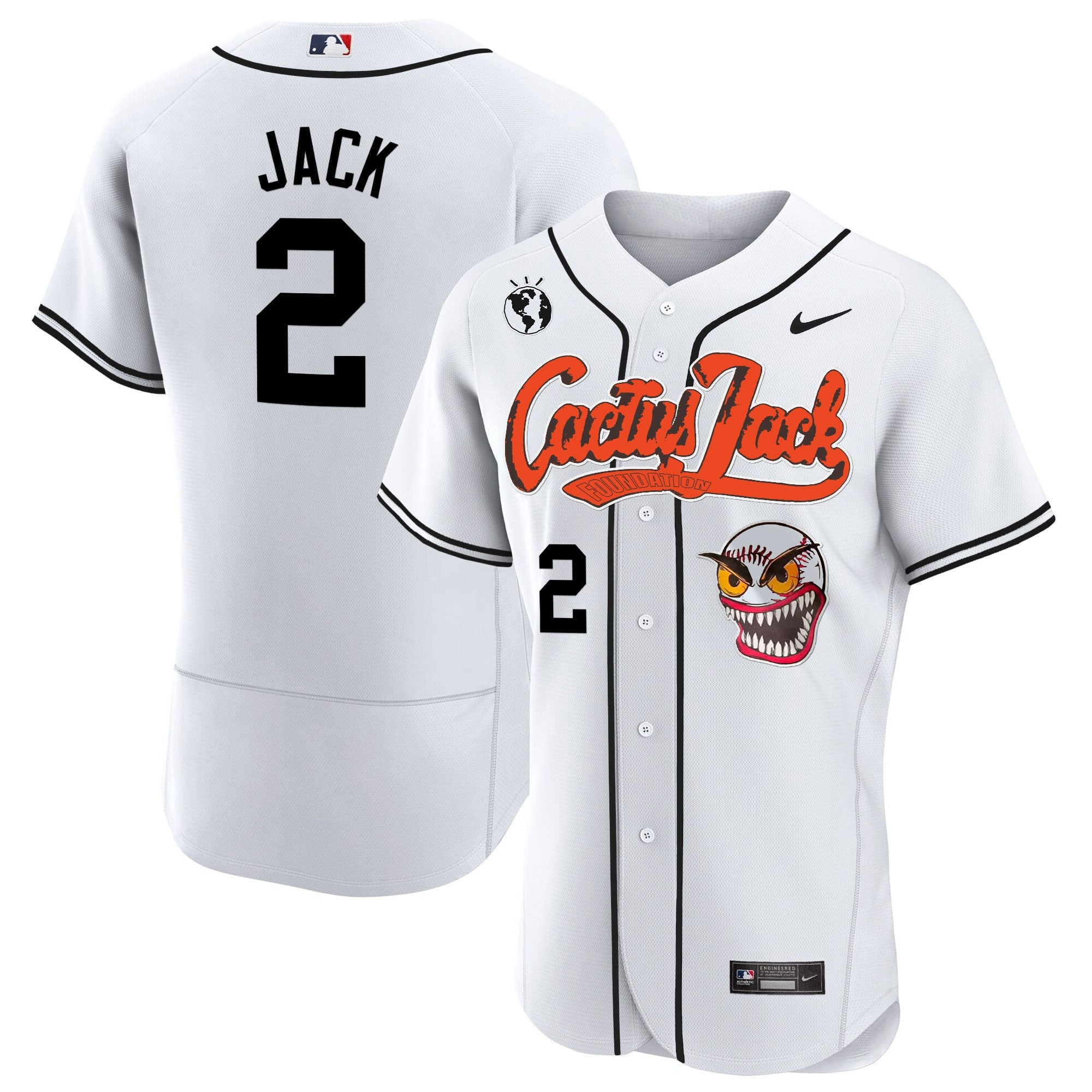 Men’s Houston Cactus Jack Flex Base Jersey – Stitched