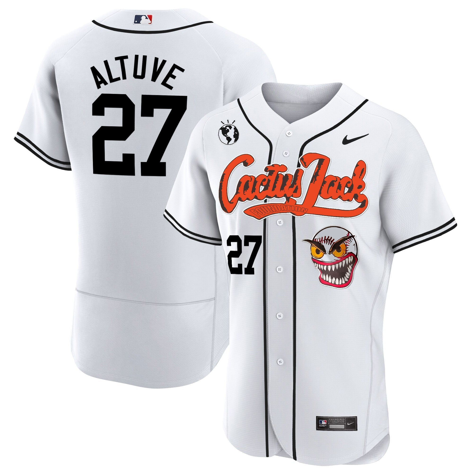 Men’s Houston Cactus Jack Flex Base Jersey – Stitched
