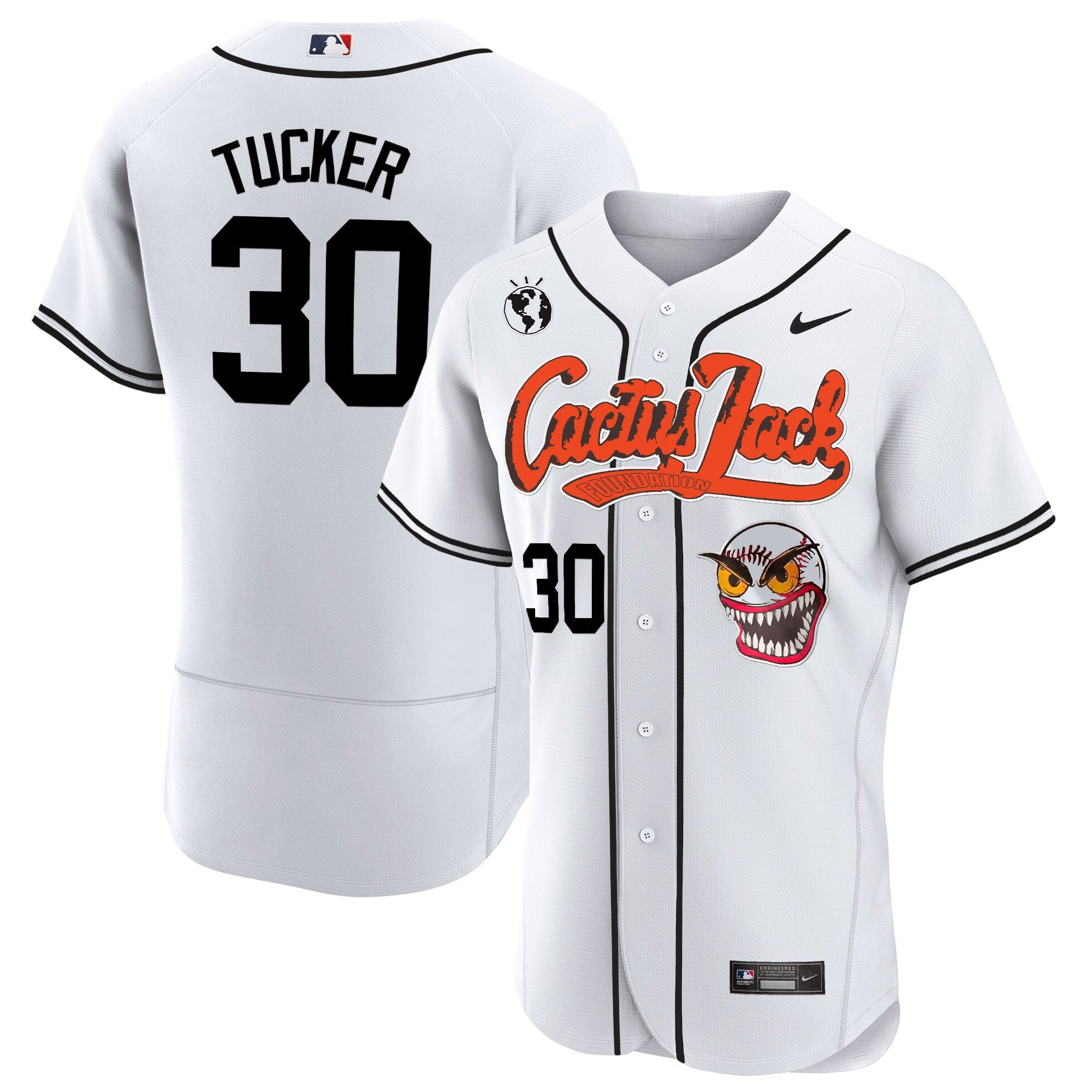 Men’s Houston Cactus Jack Flex Base Jersey – Stitched