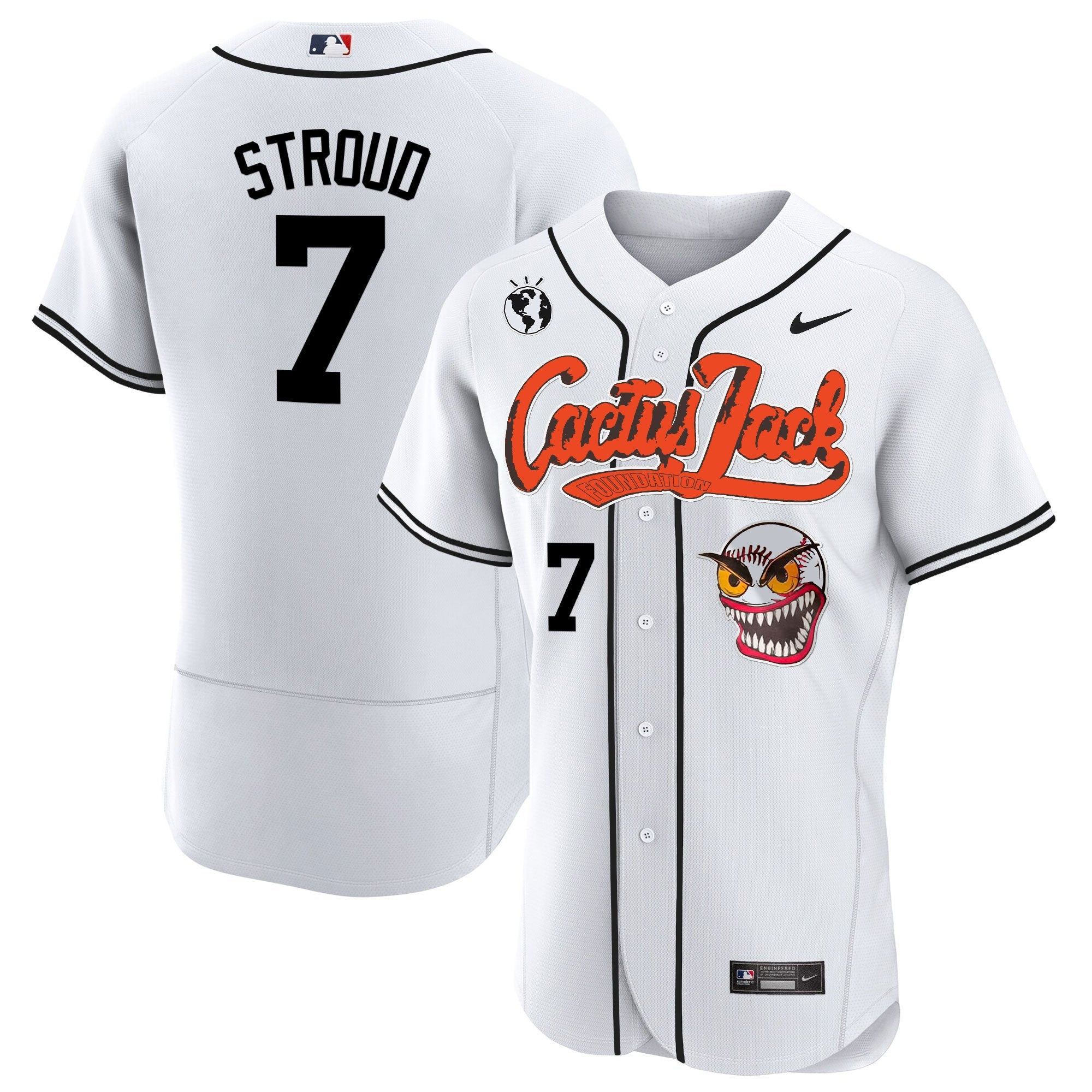 Men’s Houston Cactus Jack Flex Base Jersey – Stitched