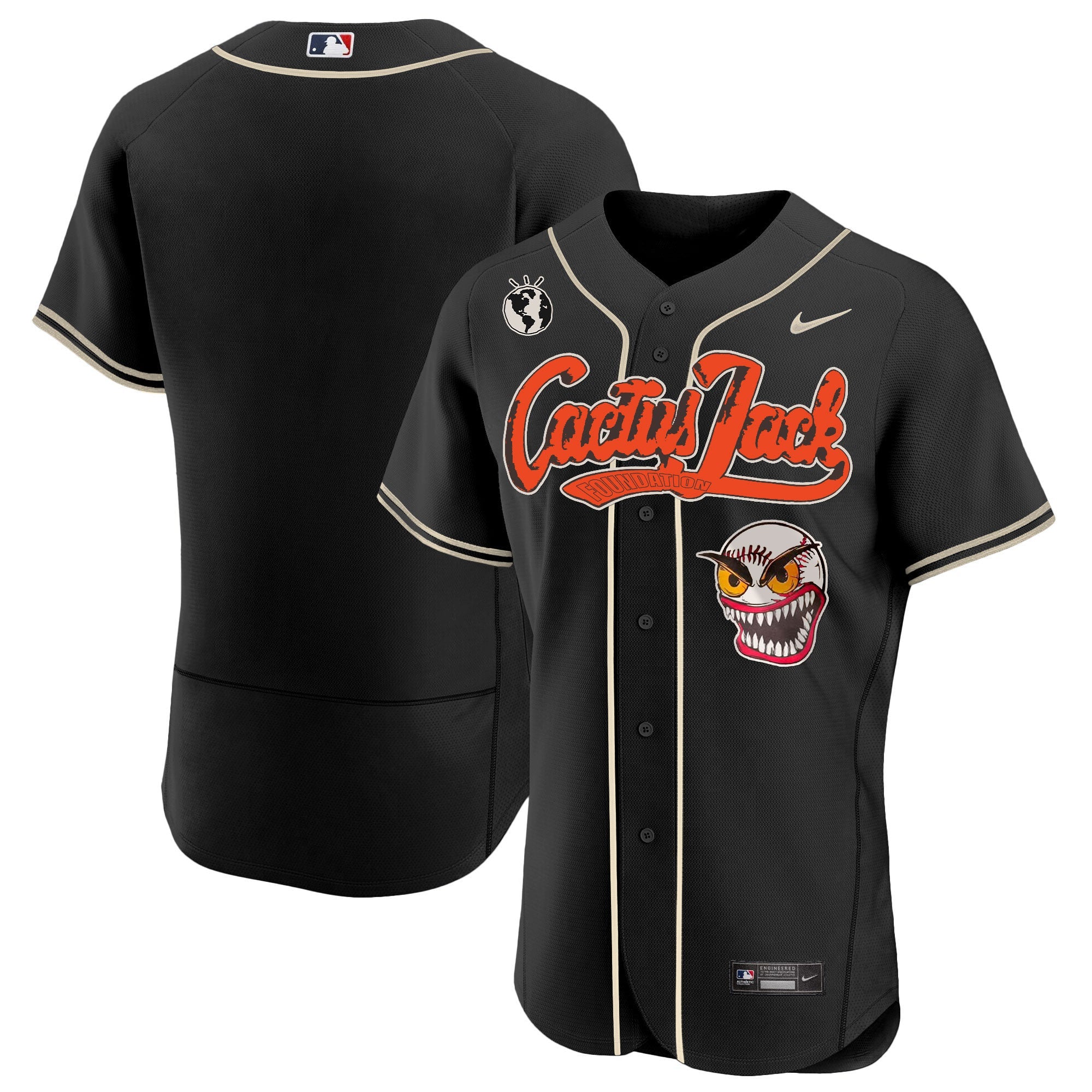 Men’s Houston Cactus Jack Flex Base Jersey – Stitched