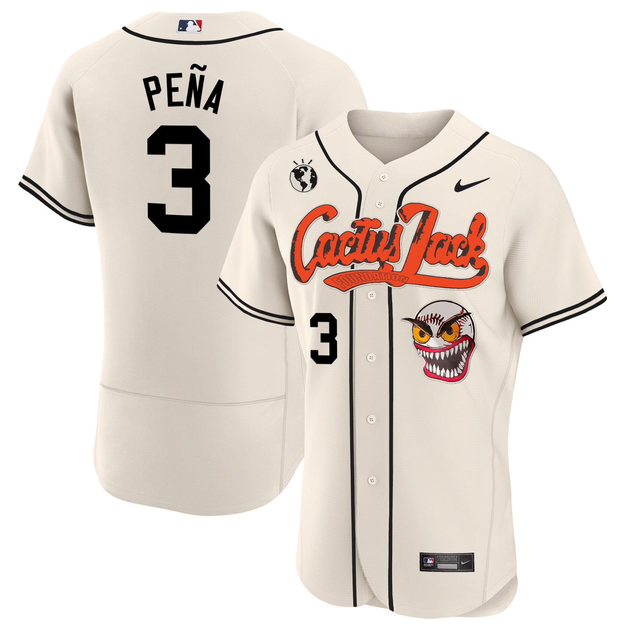 Men’s Houston Cactus Jack Flex Base Jersey – Stitched