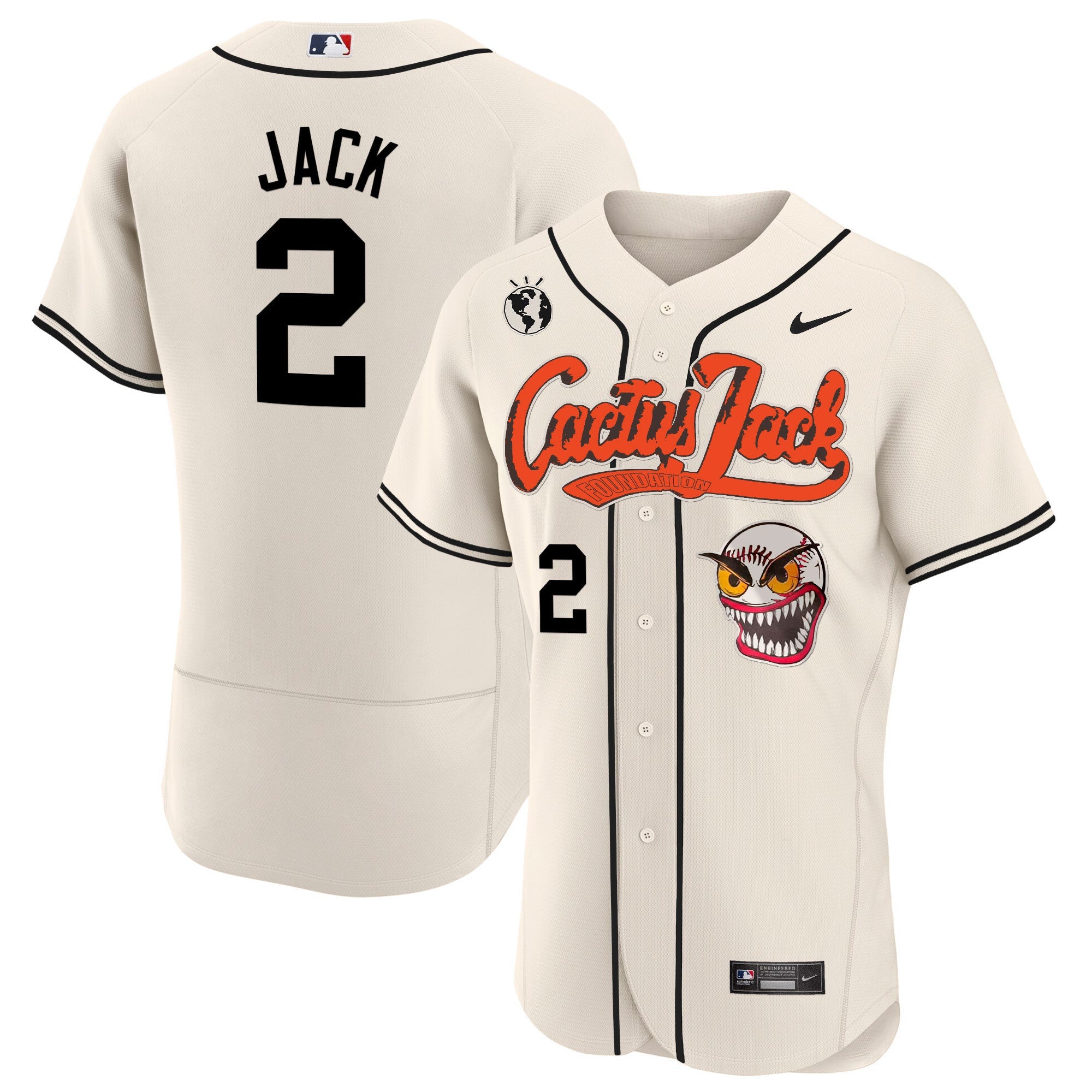 Men’s Houston Cactus Jack Flex Base Jersey – Stitched