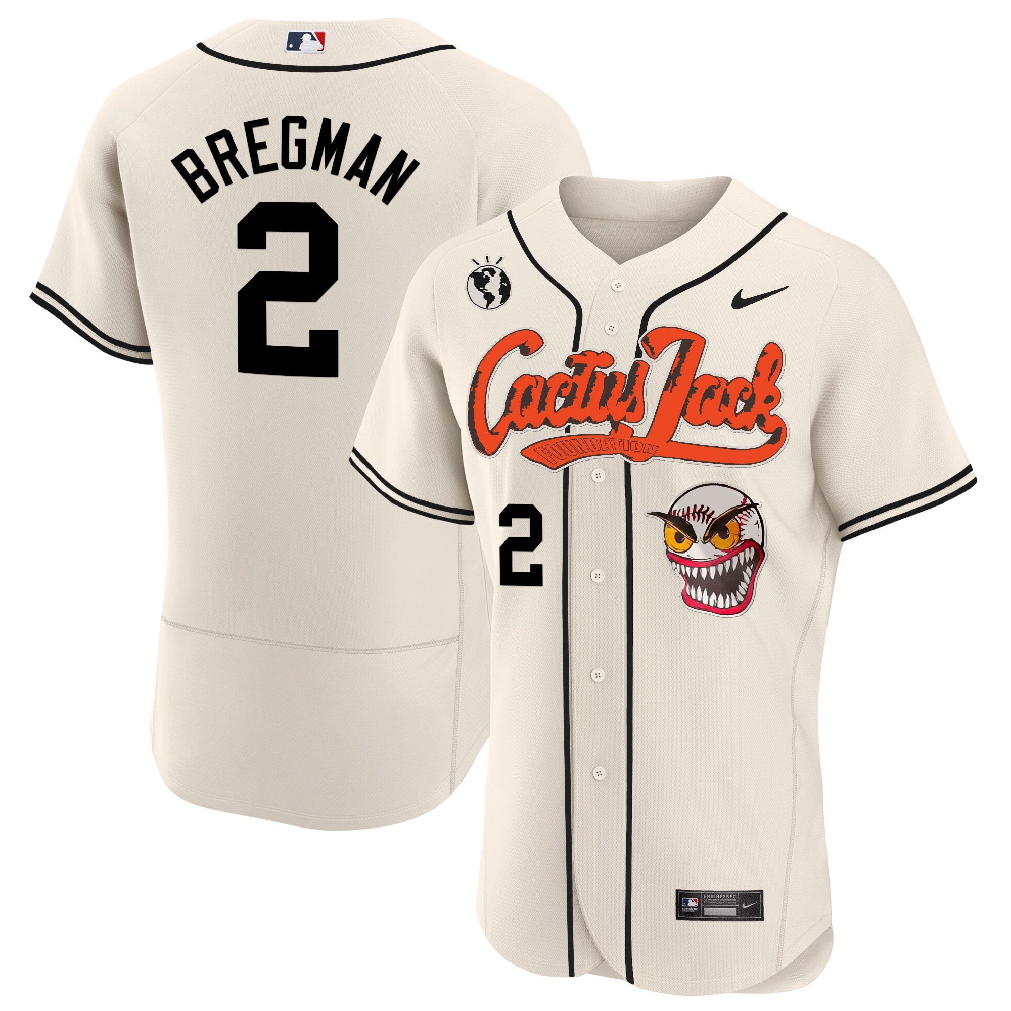Men’s Houston Cactus Jack Flex Base Jersey – Stitched