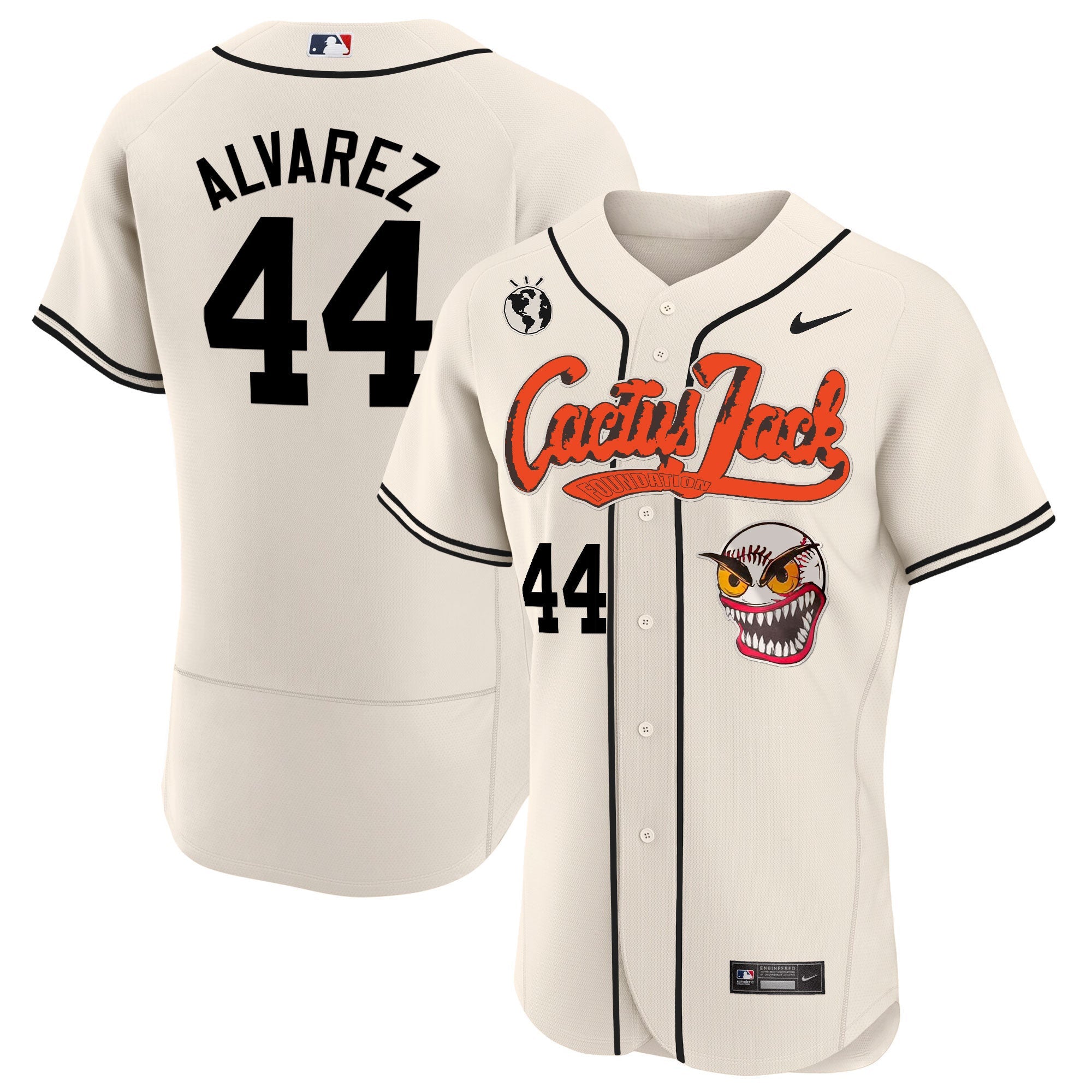 Men’s Houston Cactus Jack Flex Base Jersey – Stitched