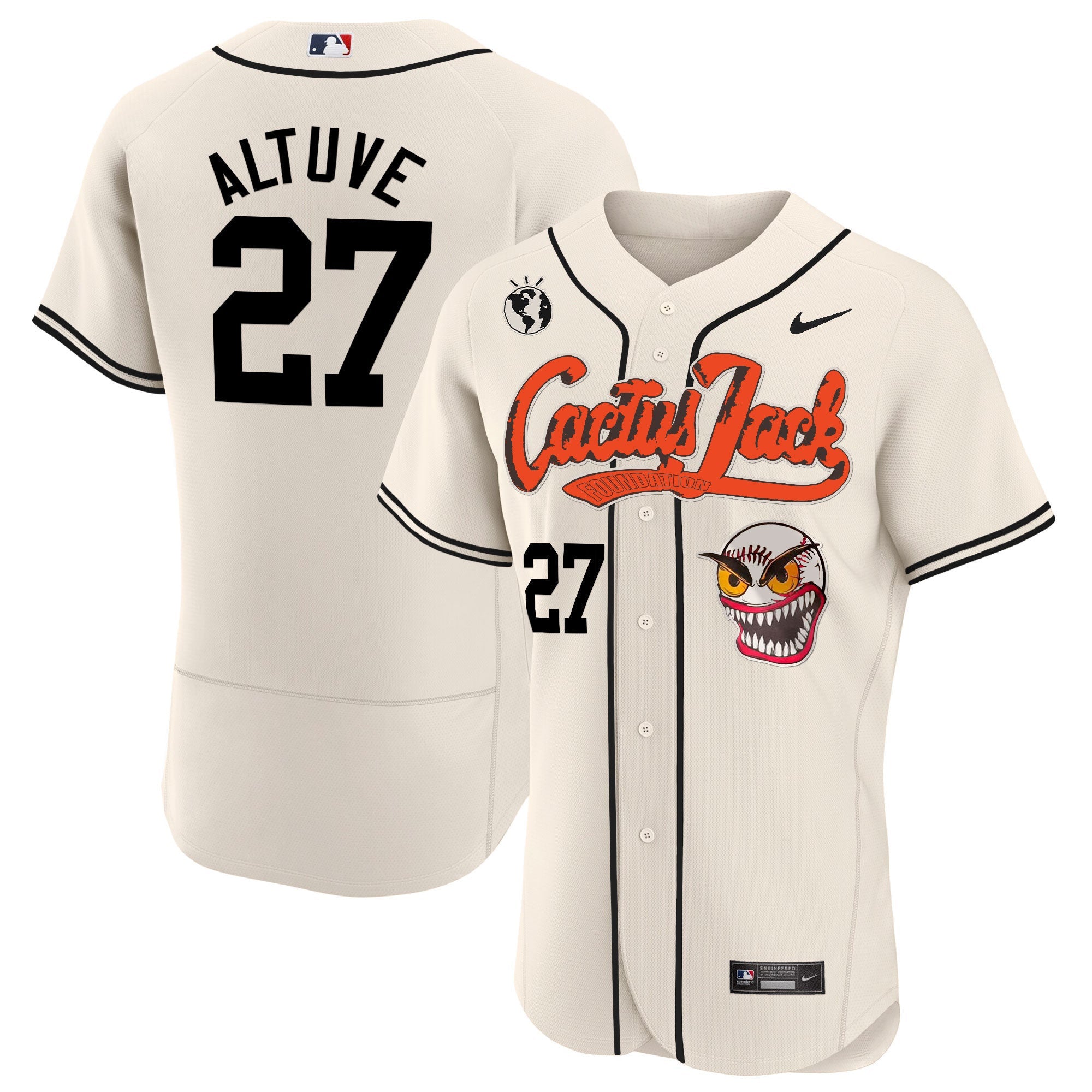 Men’s Houston Cactus Jack Flex Base Jersey – Stitched