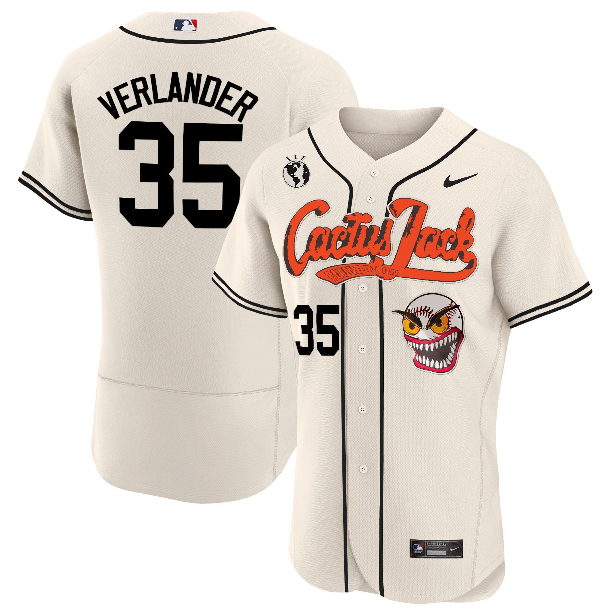 Men’s Houston Cactus Jack Flex Base Jersey – Stitched