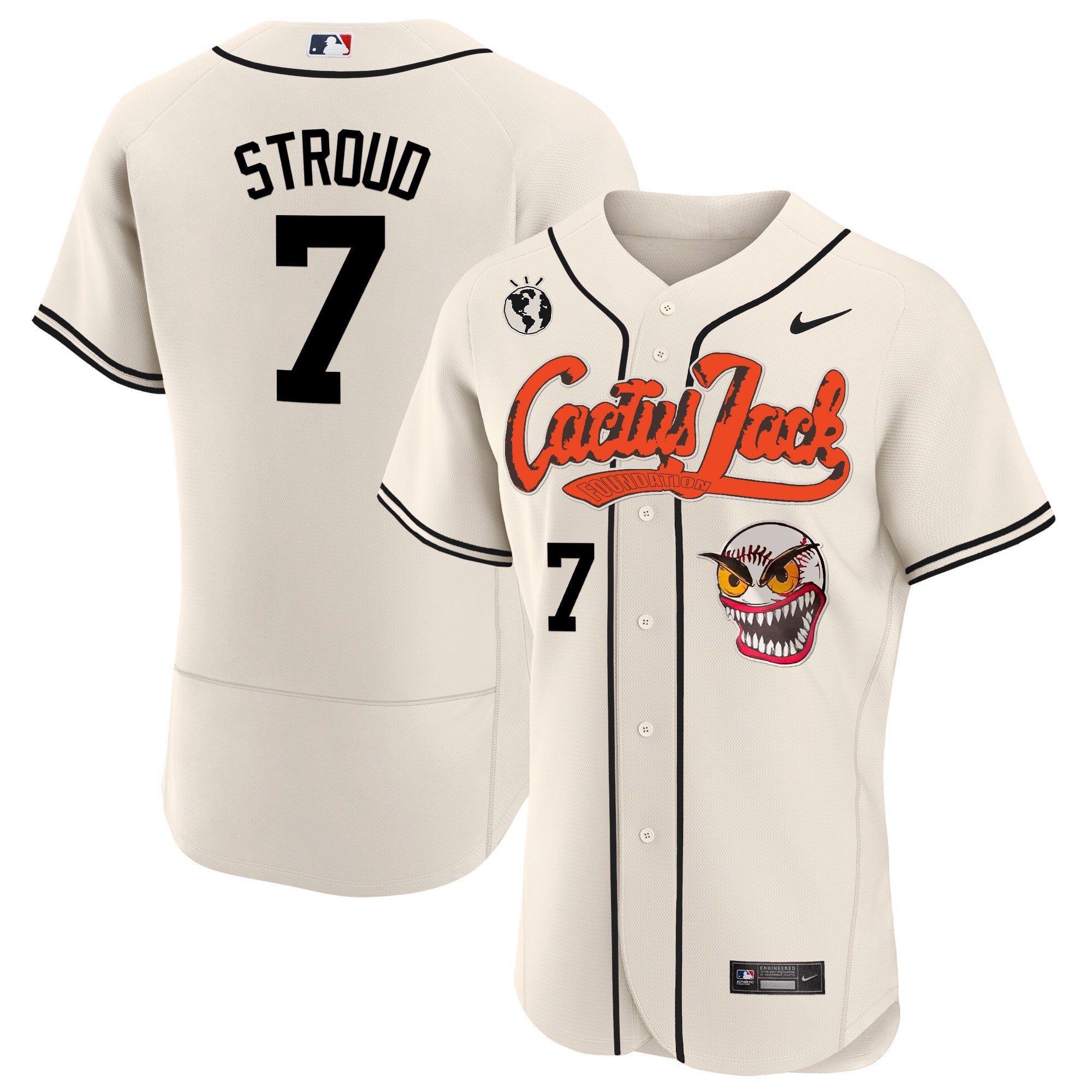 Men’s Houston Cactus Jack Flex Base Jersey – Stitched