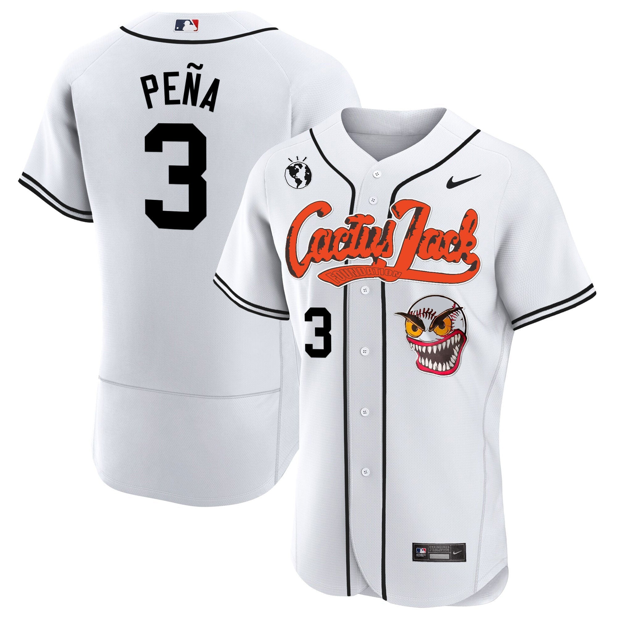 Men’s Houston Cactus Jack Flex Base Jersey – Stitched