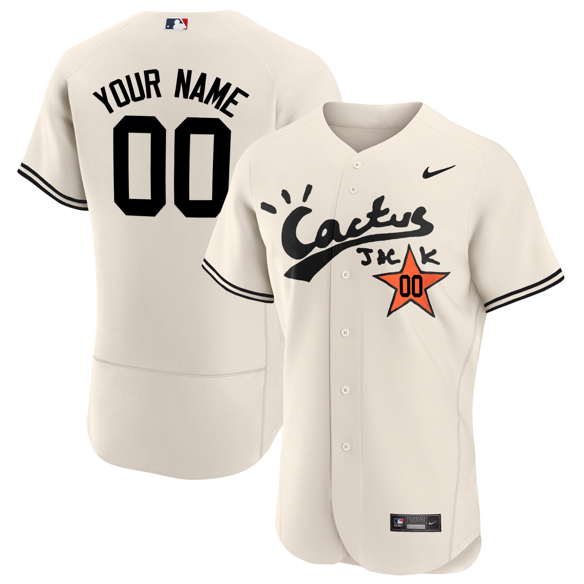Houston Cactus Jack Flex Base Custom Jersey V2 – Stitched