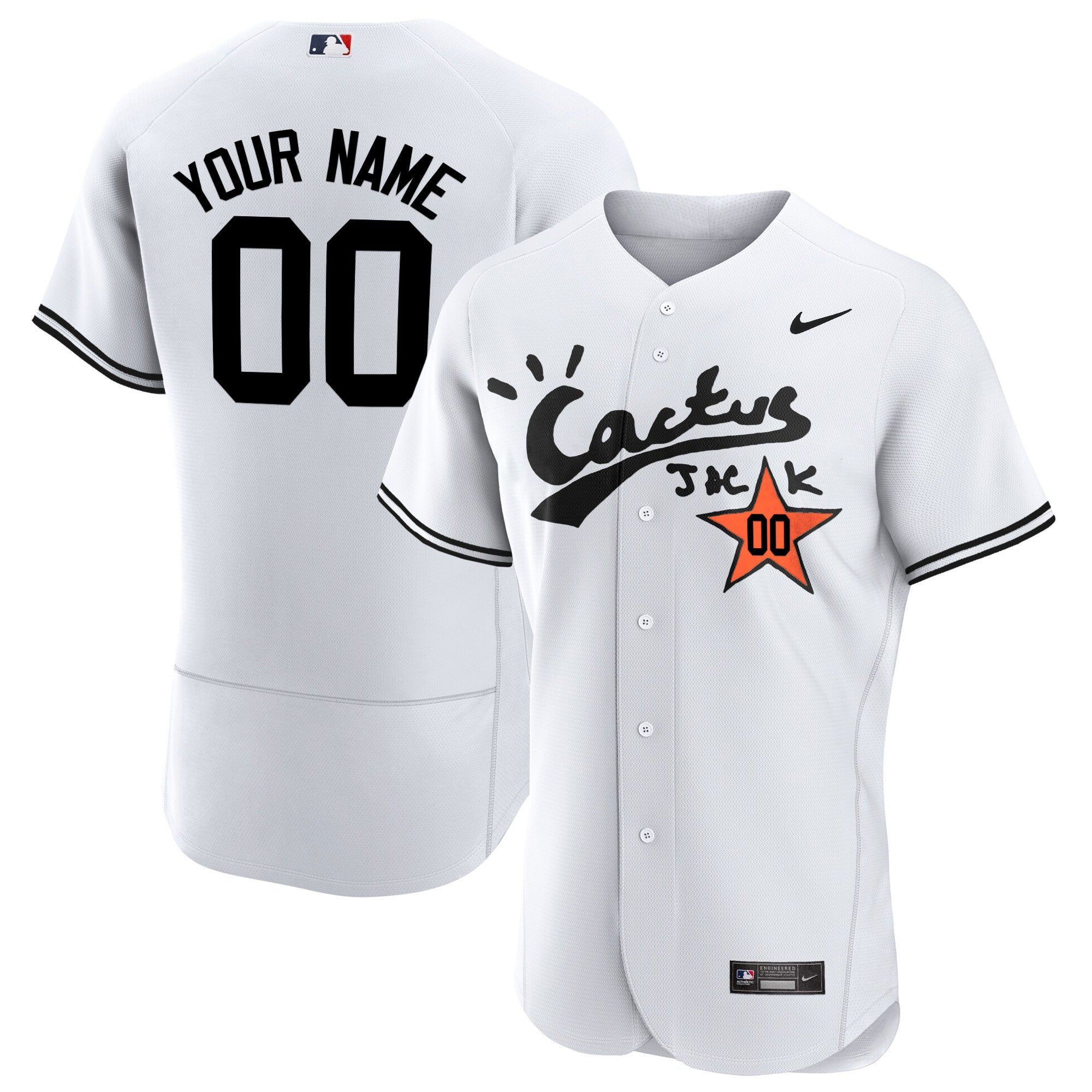 Houston Cactus Jack Flex Base Custom Jersey V2 – Stitched