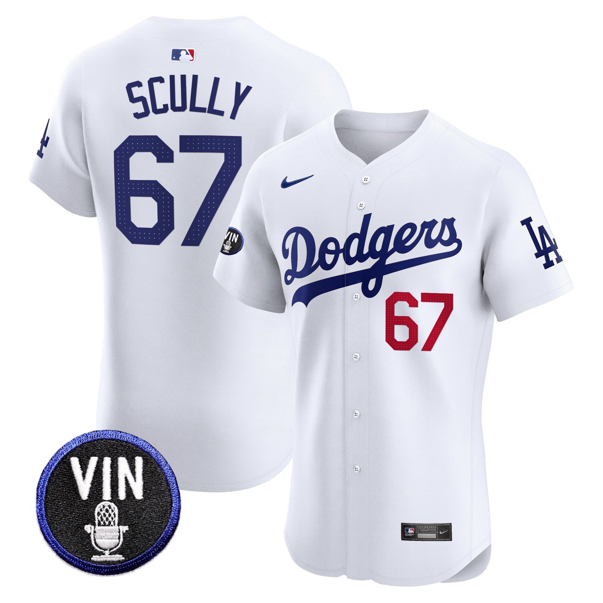 Men’s Vin Scully Patch Vapor Premier Elite Jersey