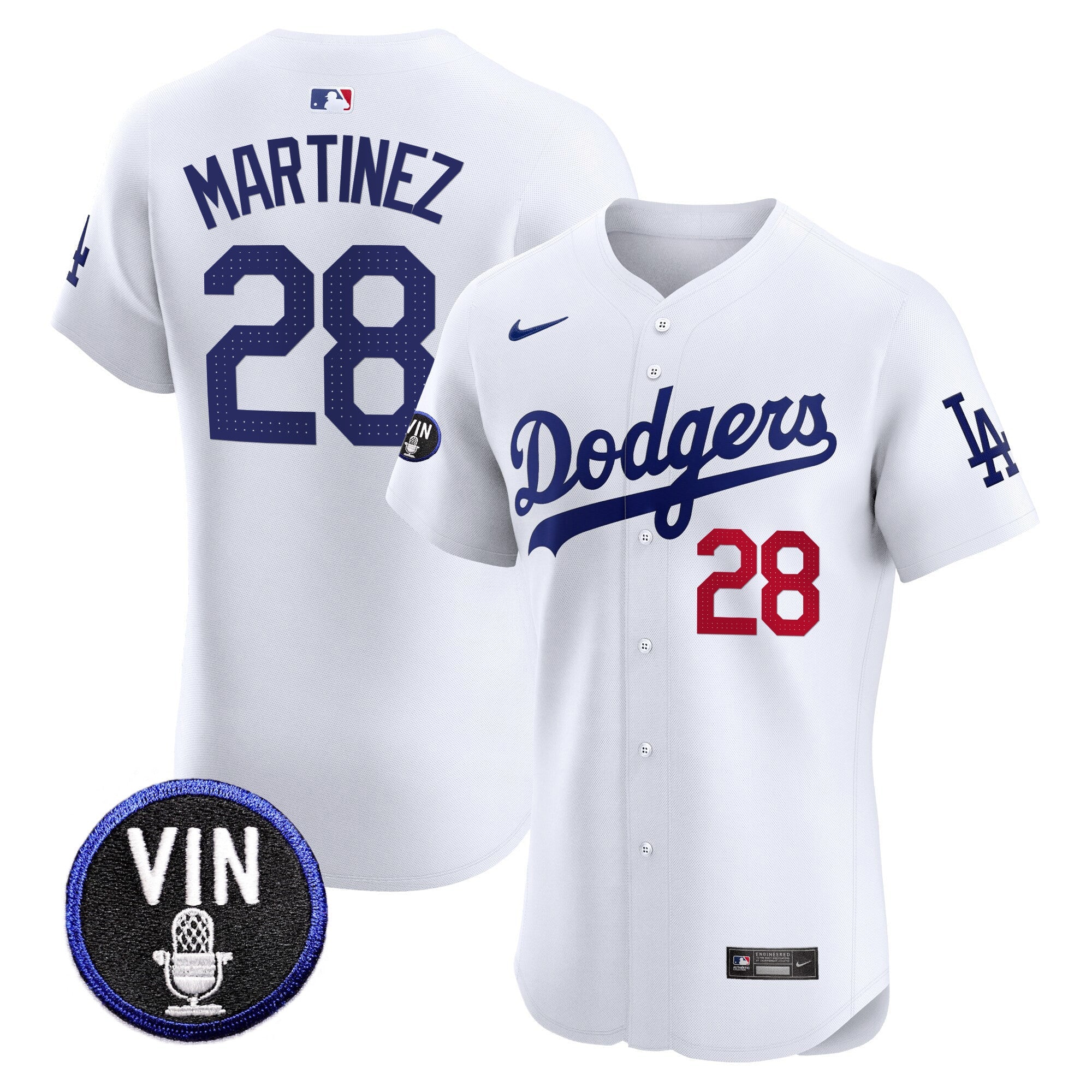 Men’s Vin Scully Patch Vapor Premier Elite Jersey