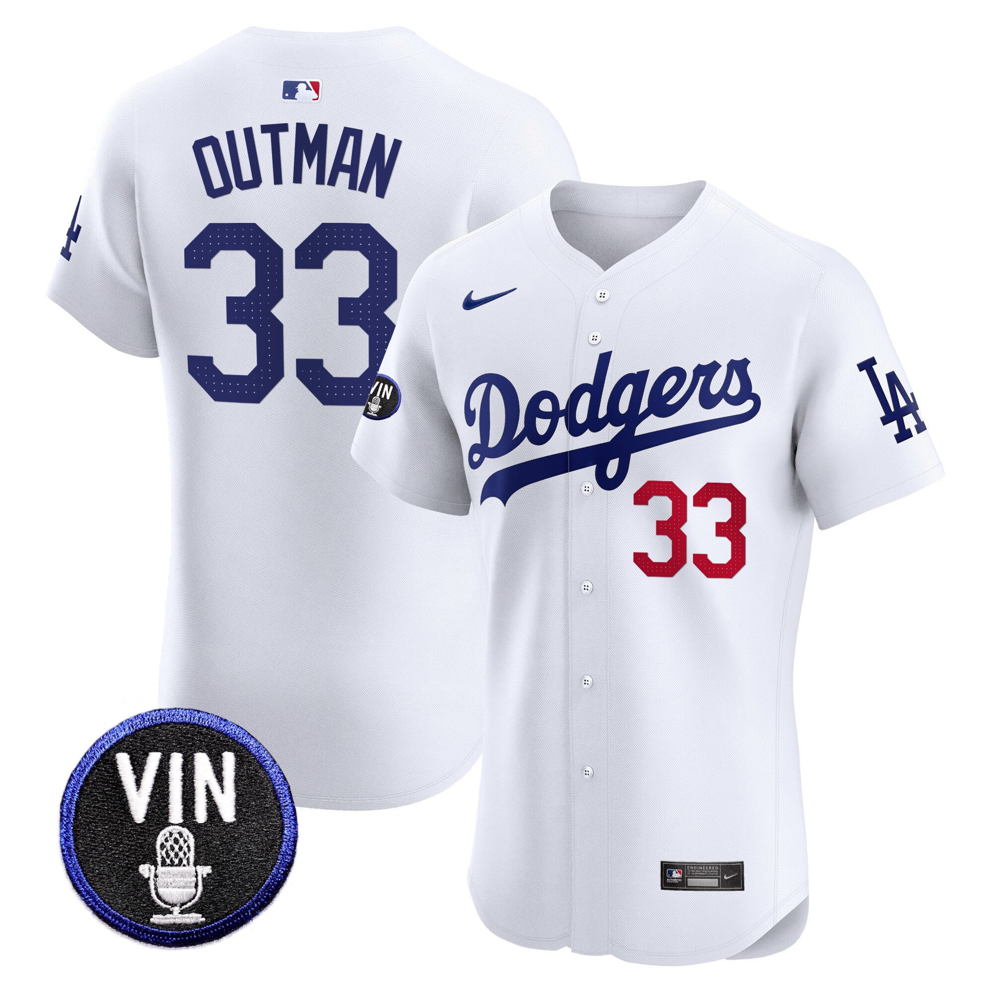Men’s Vin Scully Patch Vapor Premier Elite Jersey
