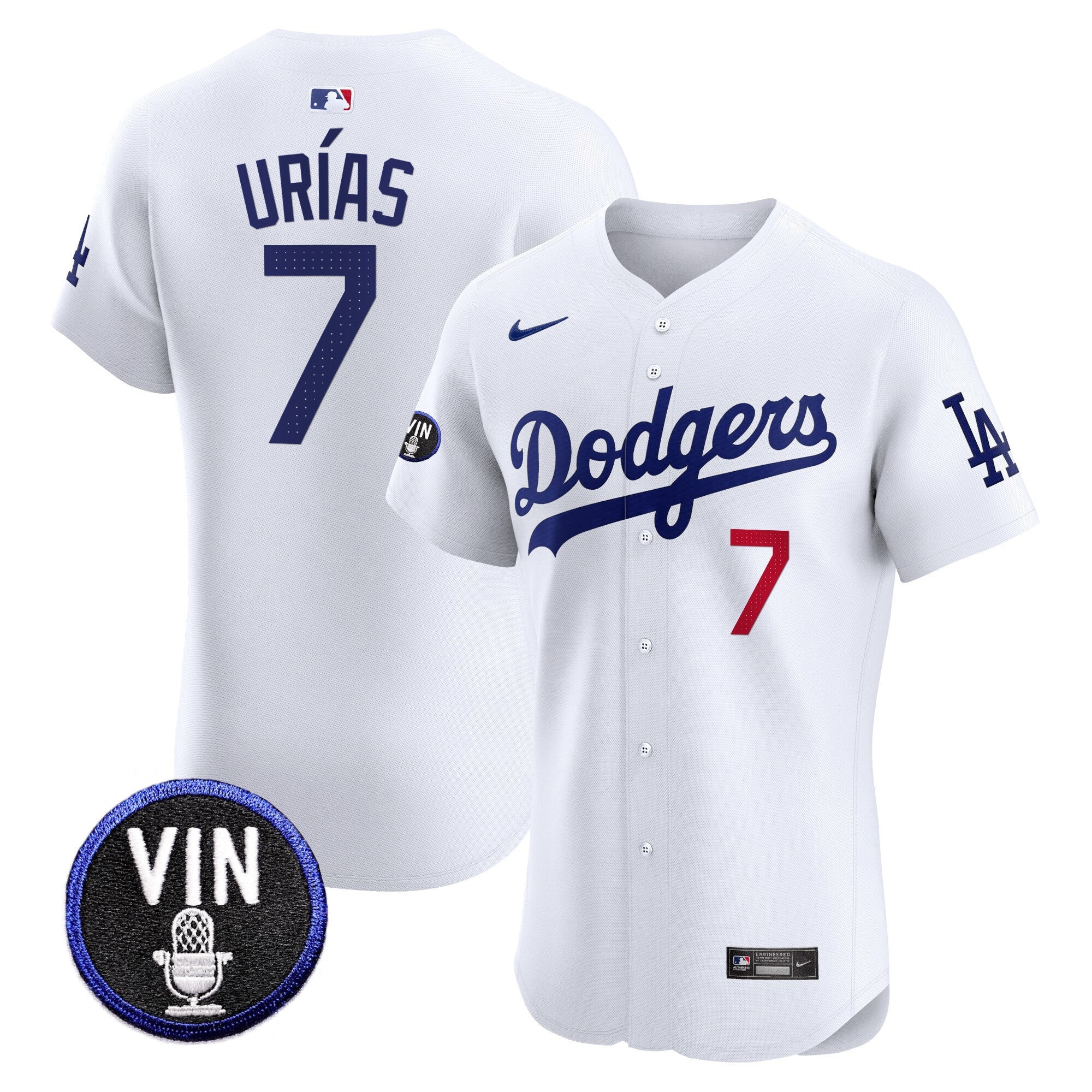 Men’s Vin Scully Patch Vapor Premier Elite Jersey