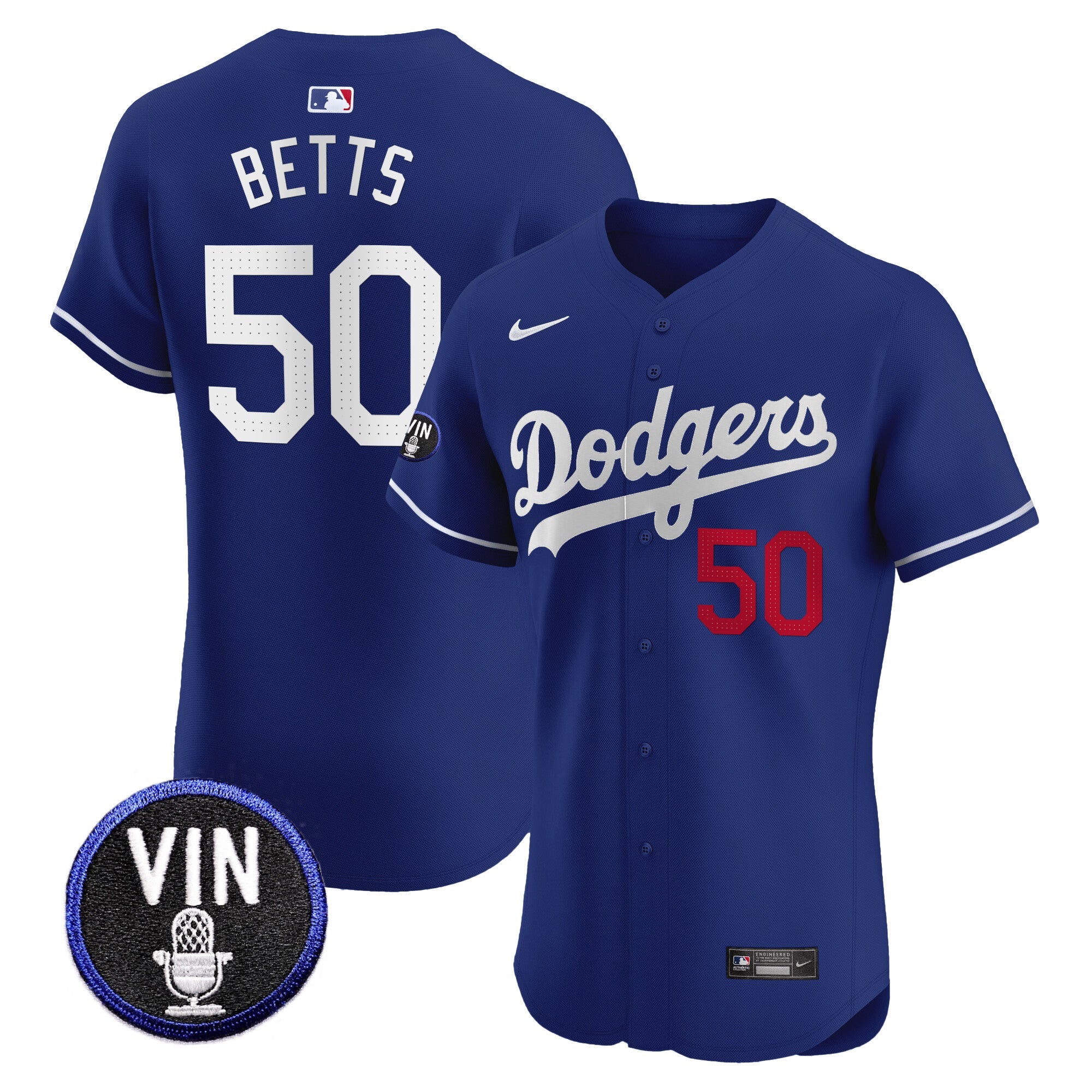 Men’s Vin Scully Patch Vapor Premier Elite Jersey