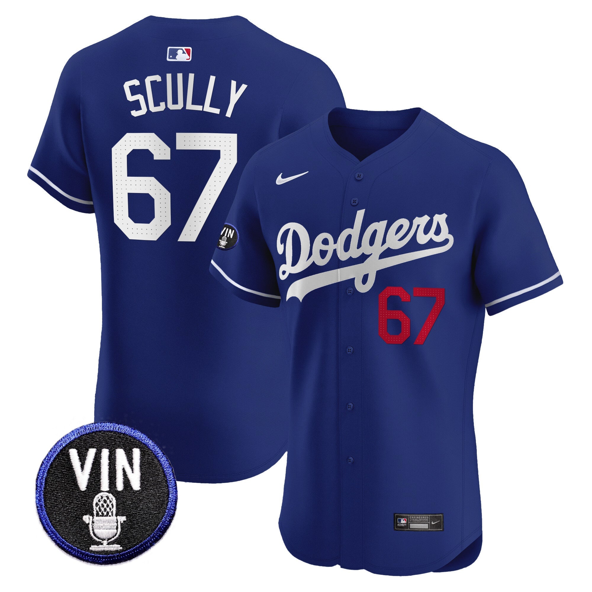 Men’s Vin Scully Patch Vapor Premier Elite Jersey