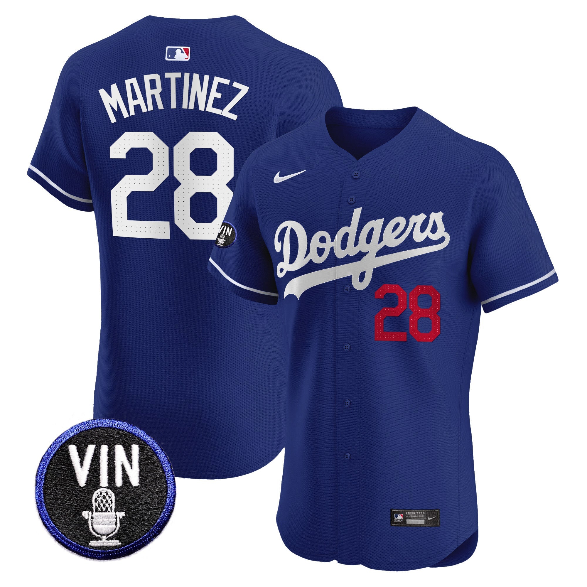 Men’s Vin Scully Patch Vapor Premier Elite Jersey