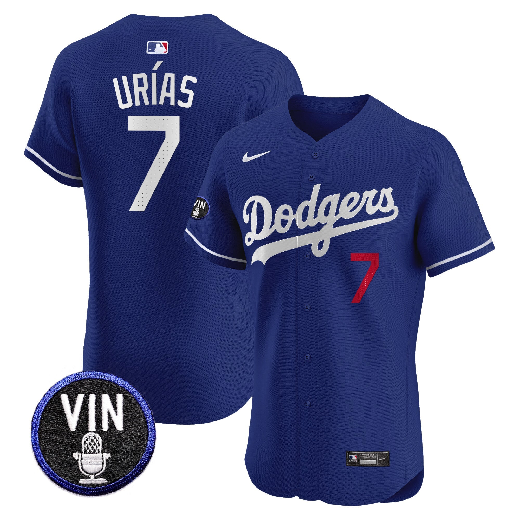 Men’s Vin Scully Patch Vapor Premier Elite Jersey