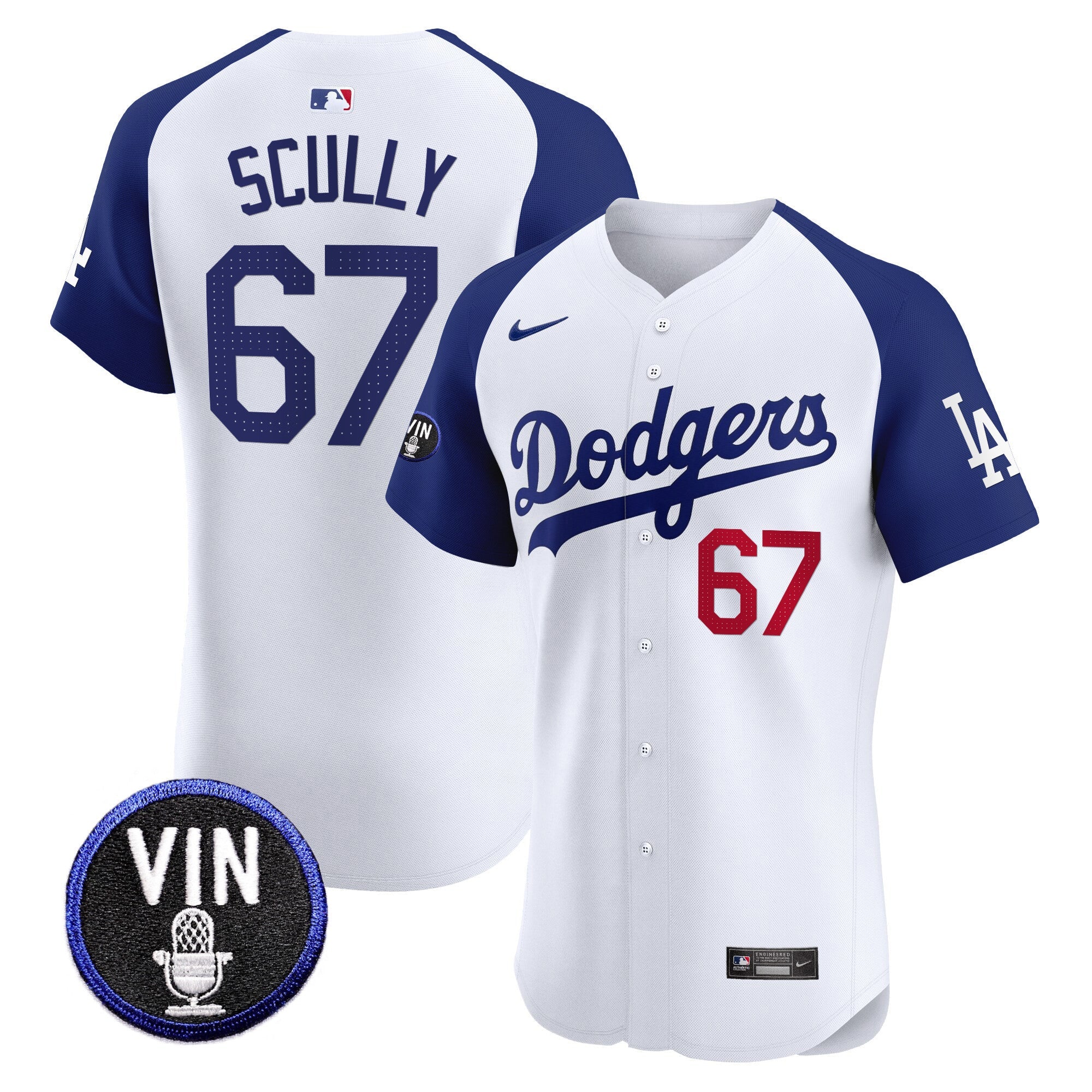 Men’s Vin Scully Patch Vapor Premier Elite Jersey