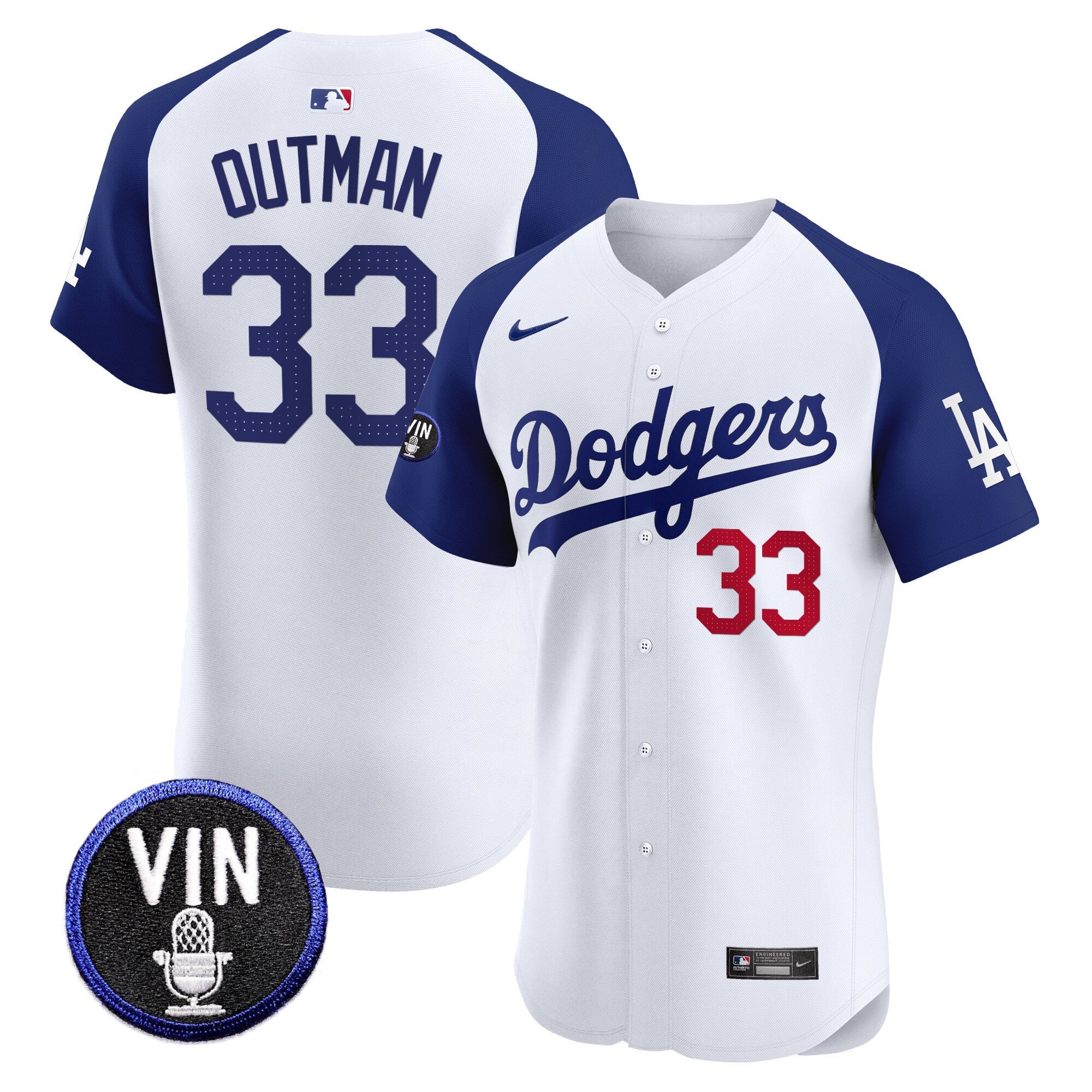 Men’s Vin Scully Patch Vapor Premier Elite Jersey