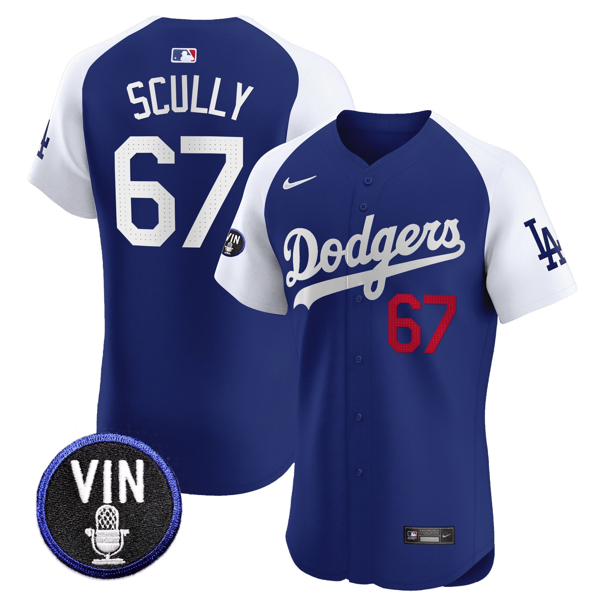 Men’s Vin Scully Patch Vapor Premier Elite Jersey