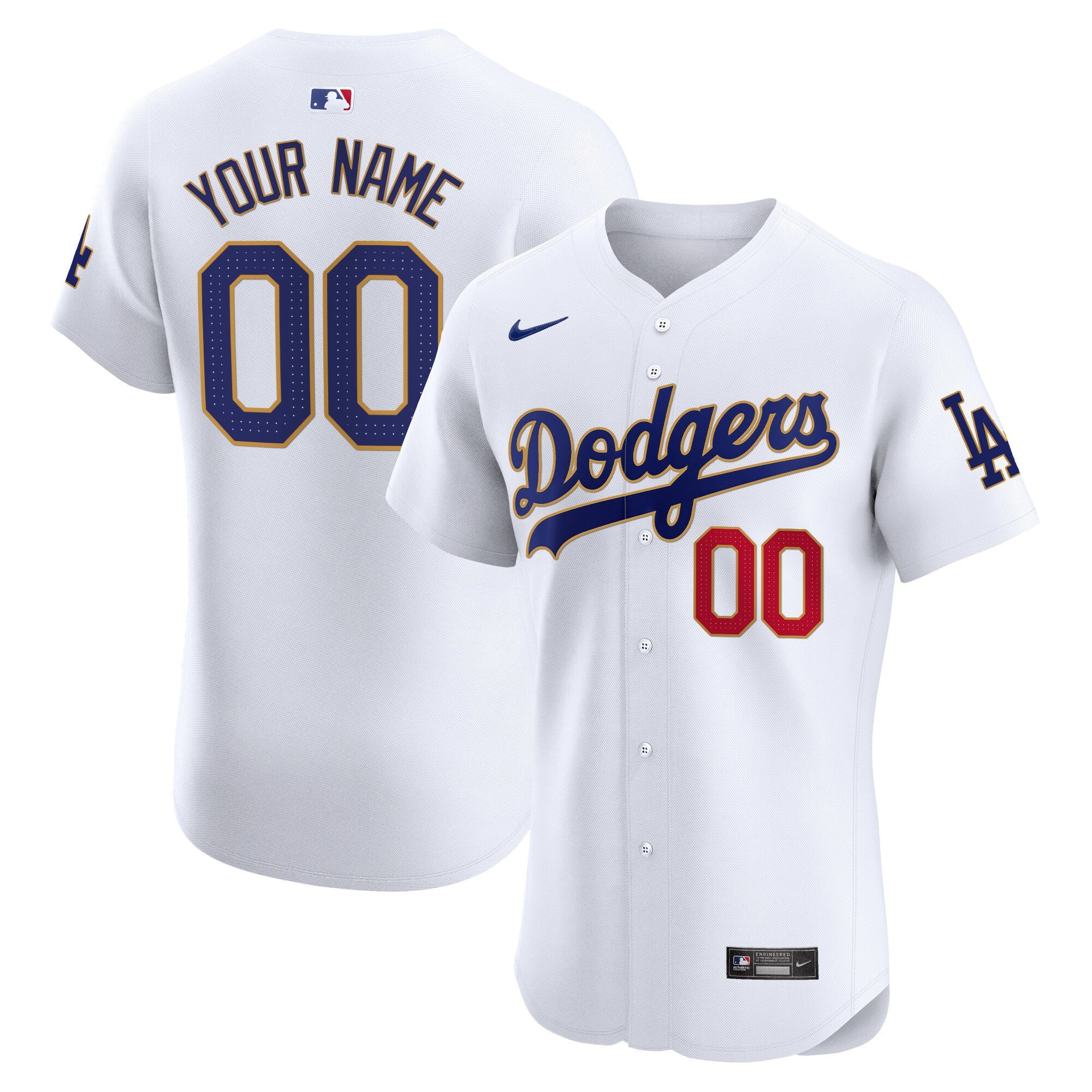 Los Angeles Gold Trim Premier Elite Custom Jersey