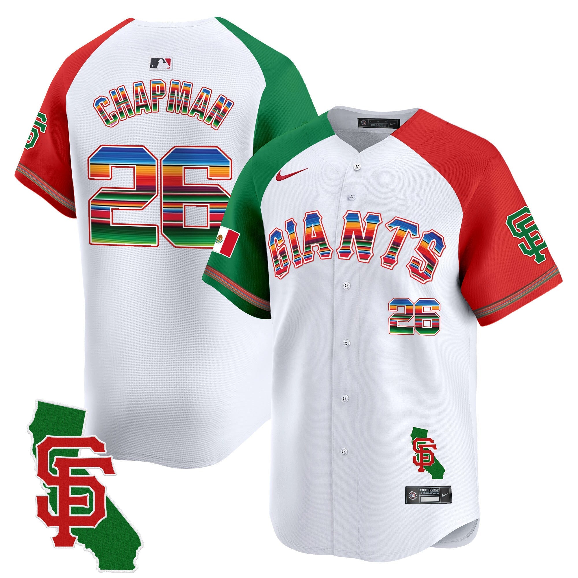 Men’s San Francisco Mexico California Patch Vapor Premier Limited Jersey