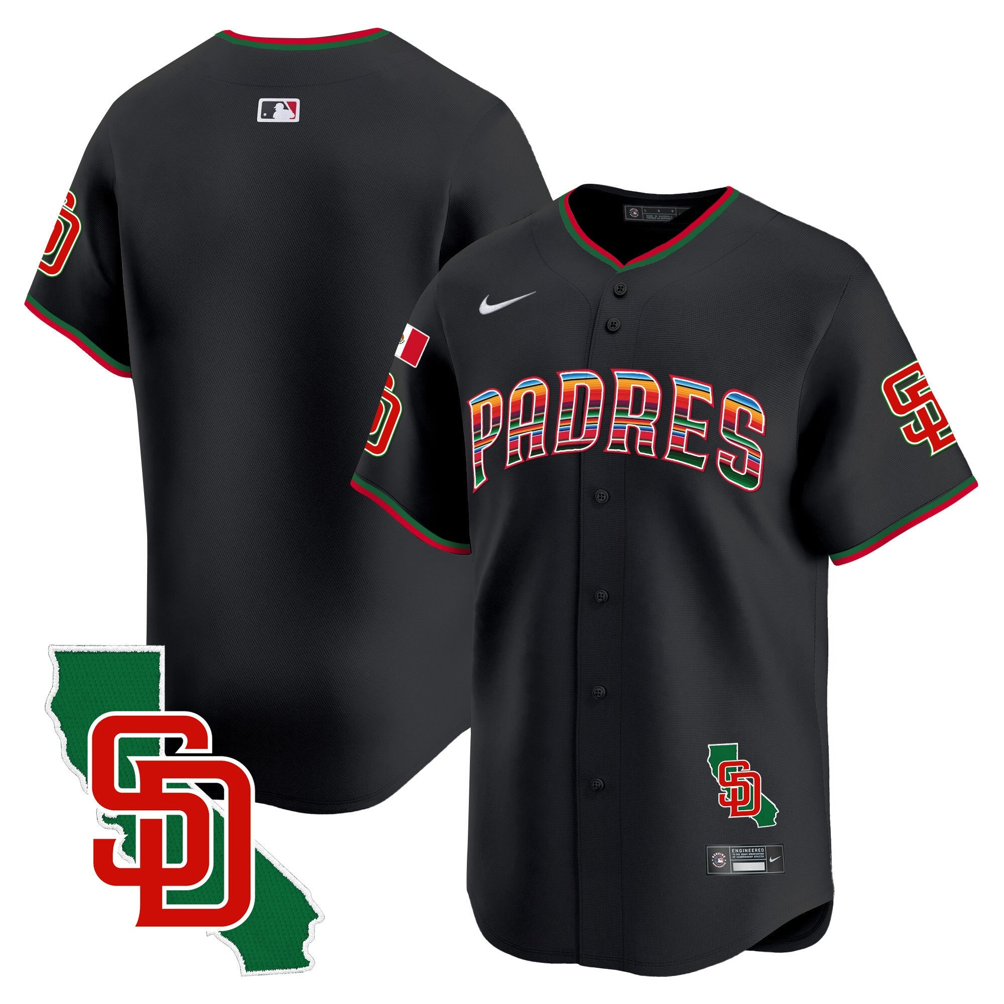 Men’s Mexico California Patch Vapor Premier Limited Jersey V3