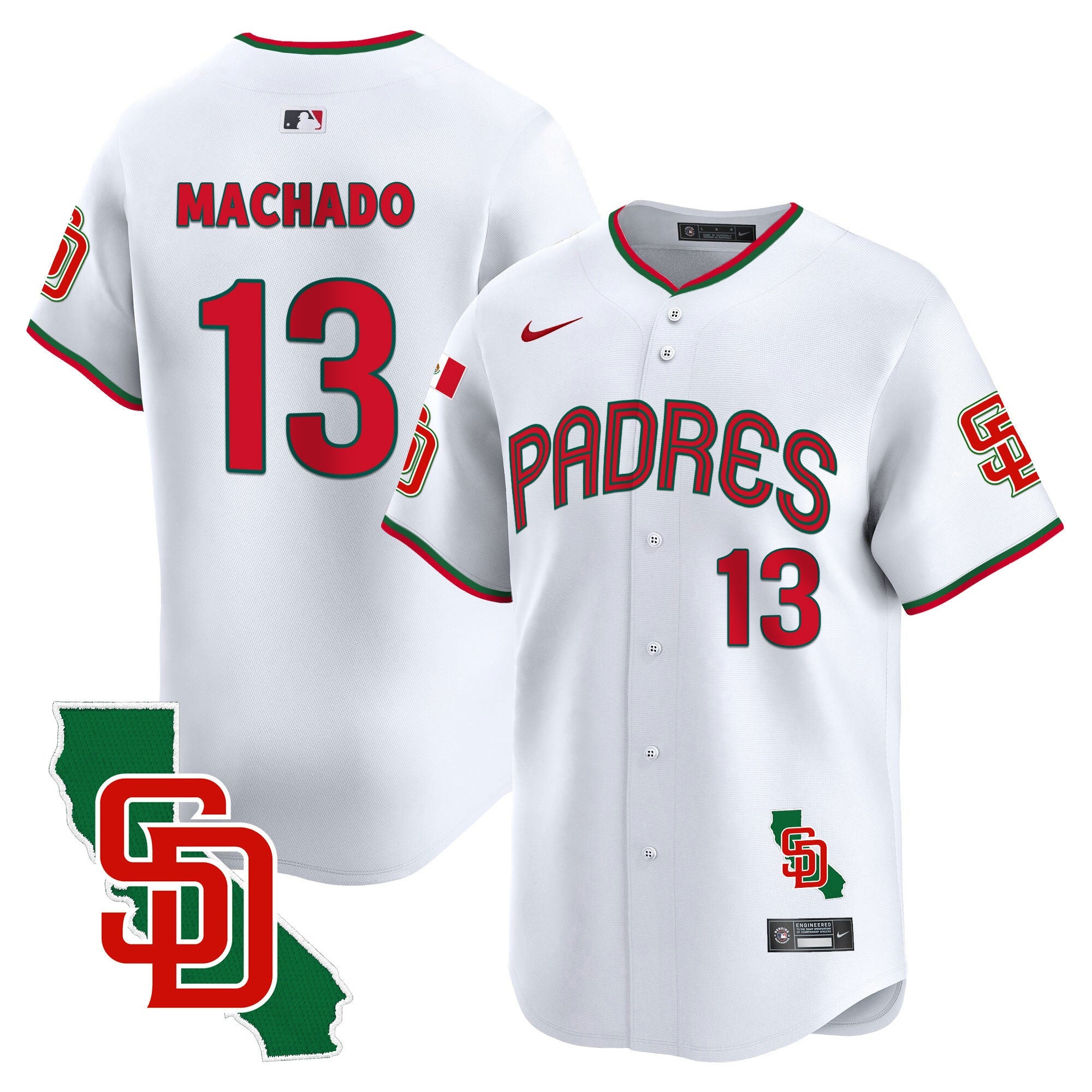 Men’s Mexico California Patch Vapor Premier Limited Jersey V4