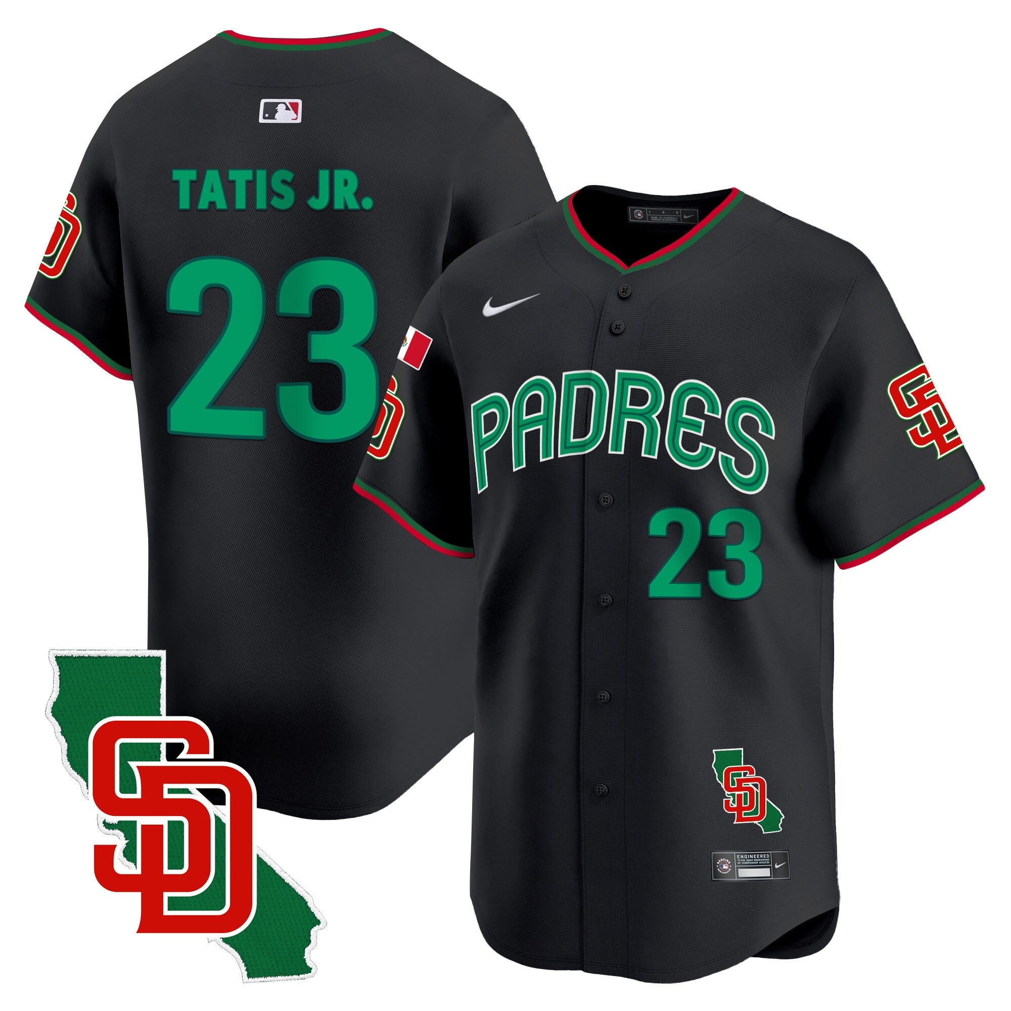 Men’s Mexico California Patch Vapor Premier Limited Jersey V4