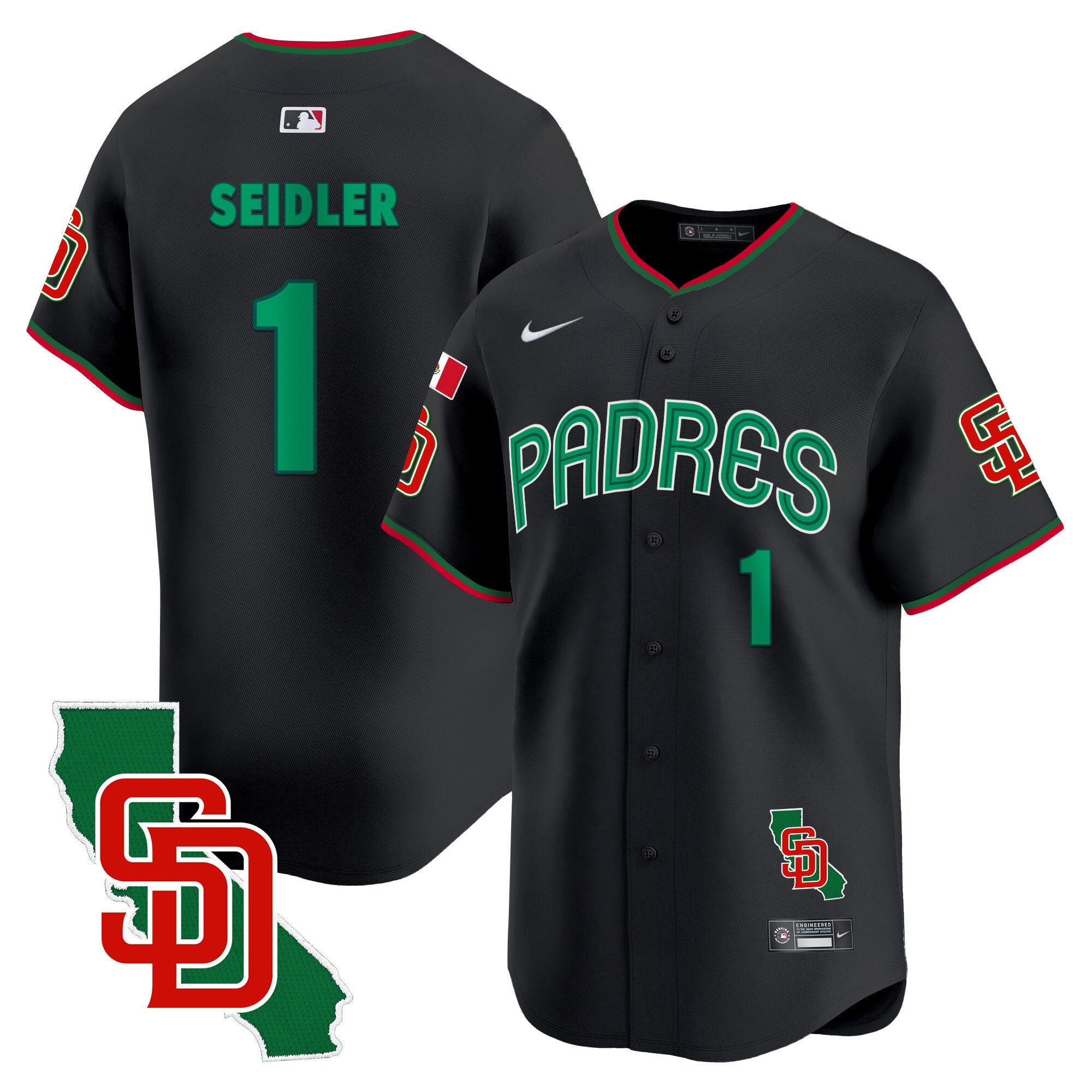 Men’s Mexico California Patch Vapor Premier Limited Jersey V4