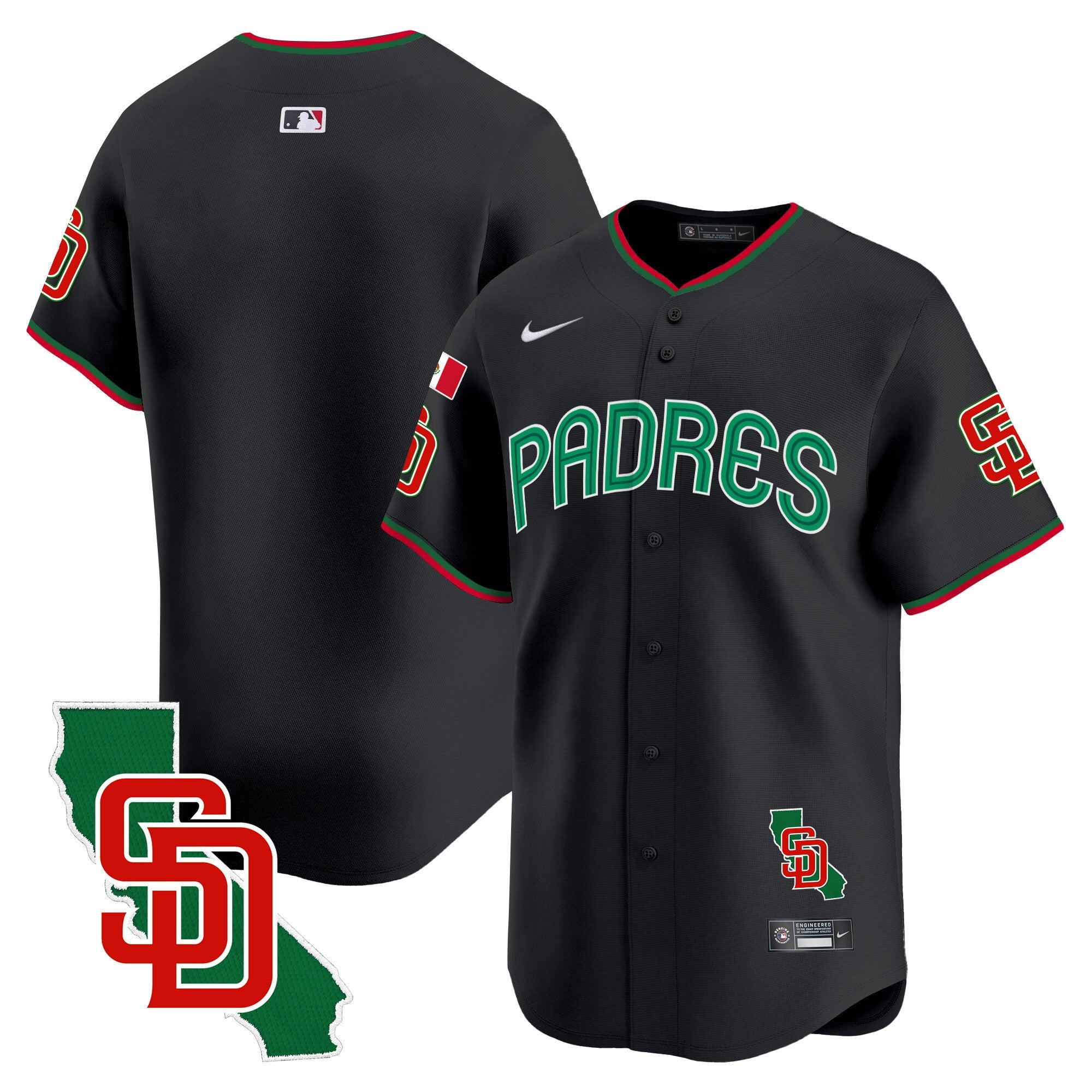 Men’s Mexico California Patch Vapor Premier Limited Jersey V4