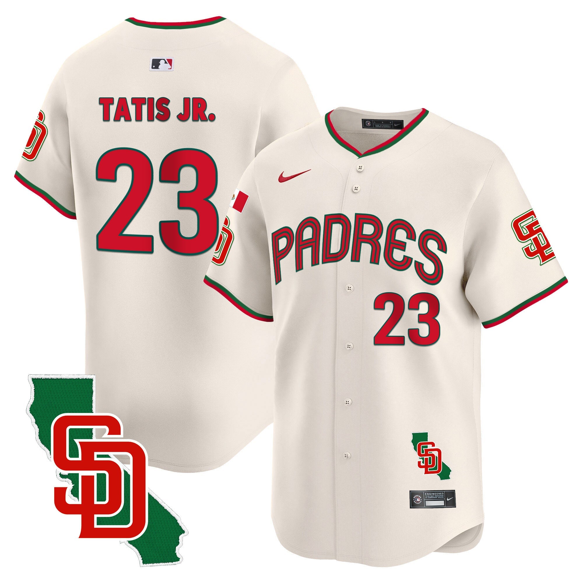 Men’s Mexico California Patch Vapor Premier Limited Jersey V4