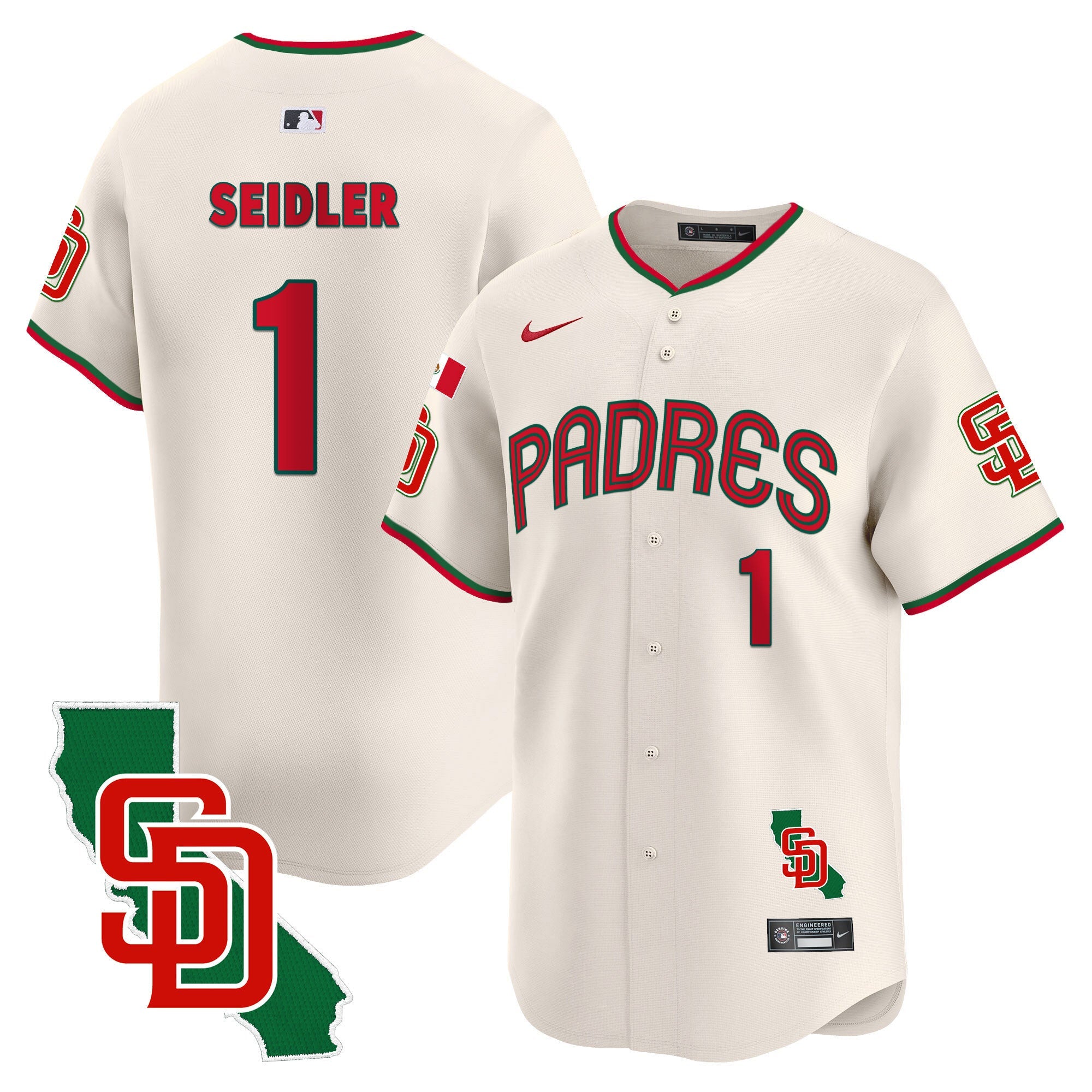 Men’s Mexico California Patch Vapor Premier Limited Jersey V4