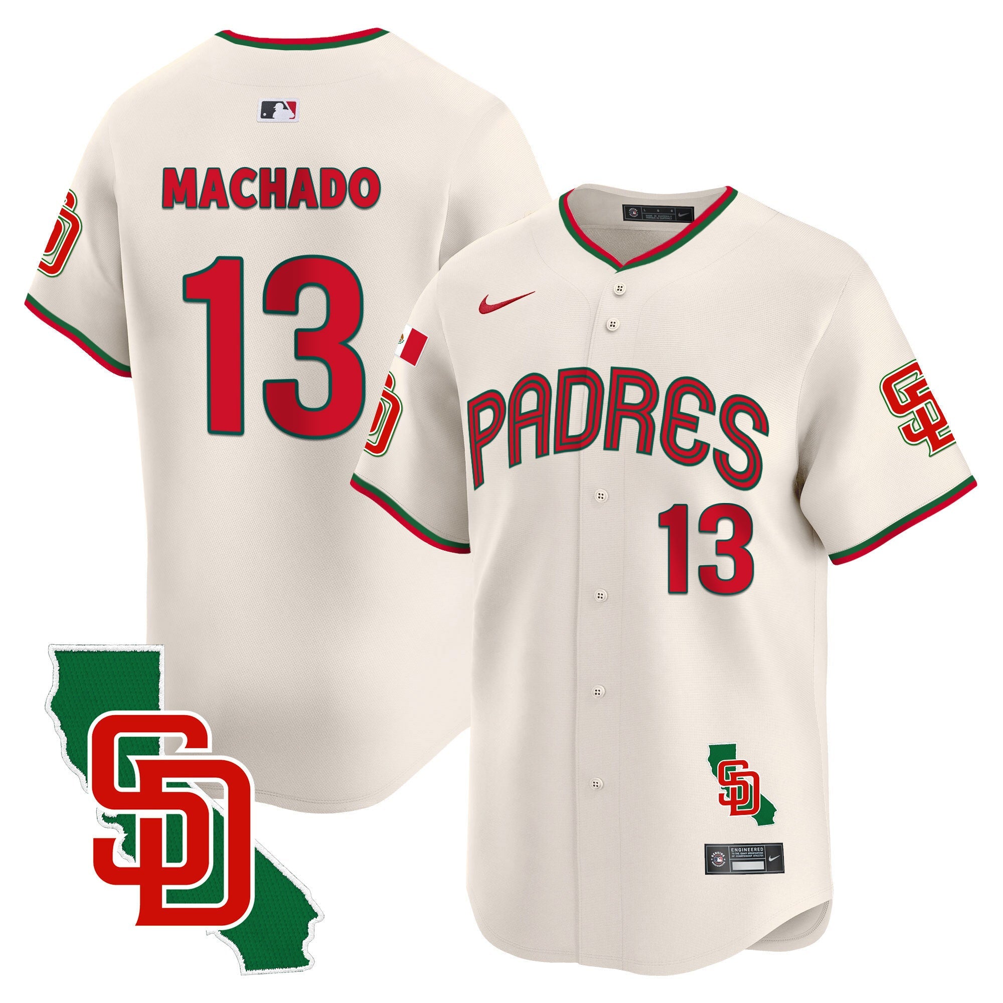 Men’s Mexico California Patch Vapor Premier Limited Jersey V4