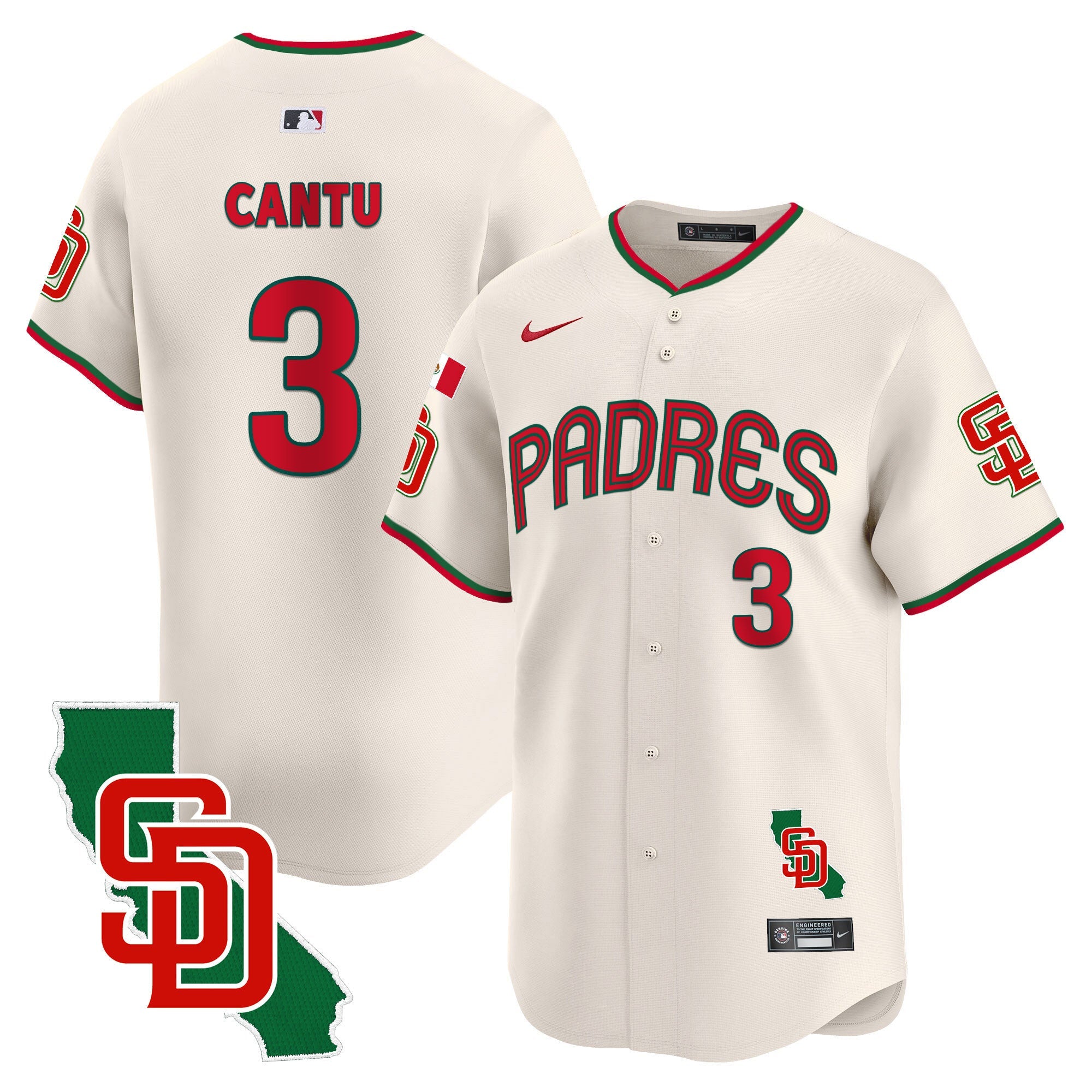 Men’s Mexico California Patch Vapor Premier Limited Jersey V4