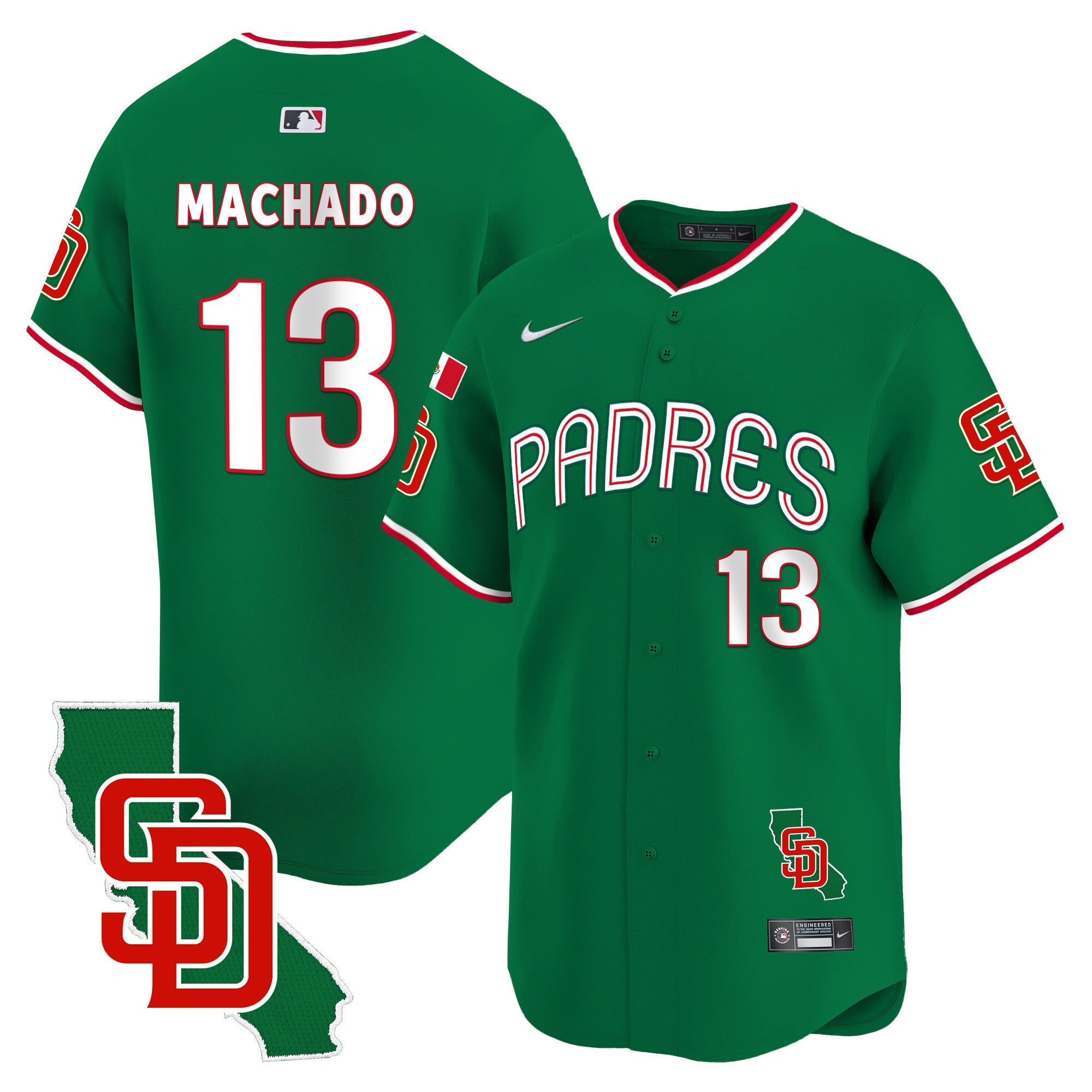 Men’s Mexico California Patch Vapor Premier Limited Jersey V4