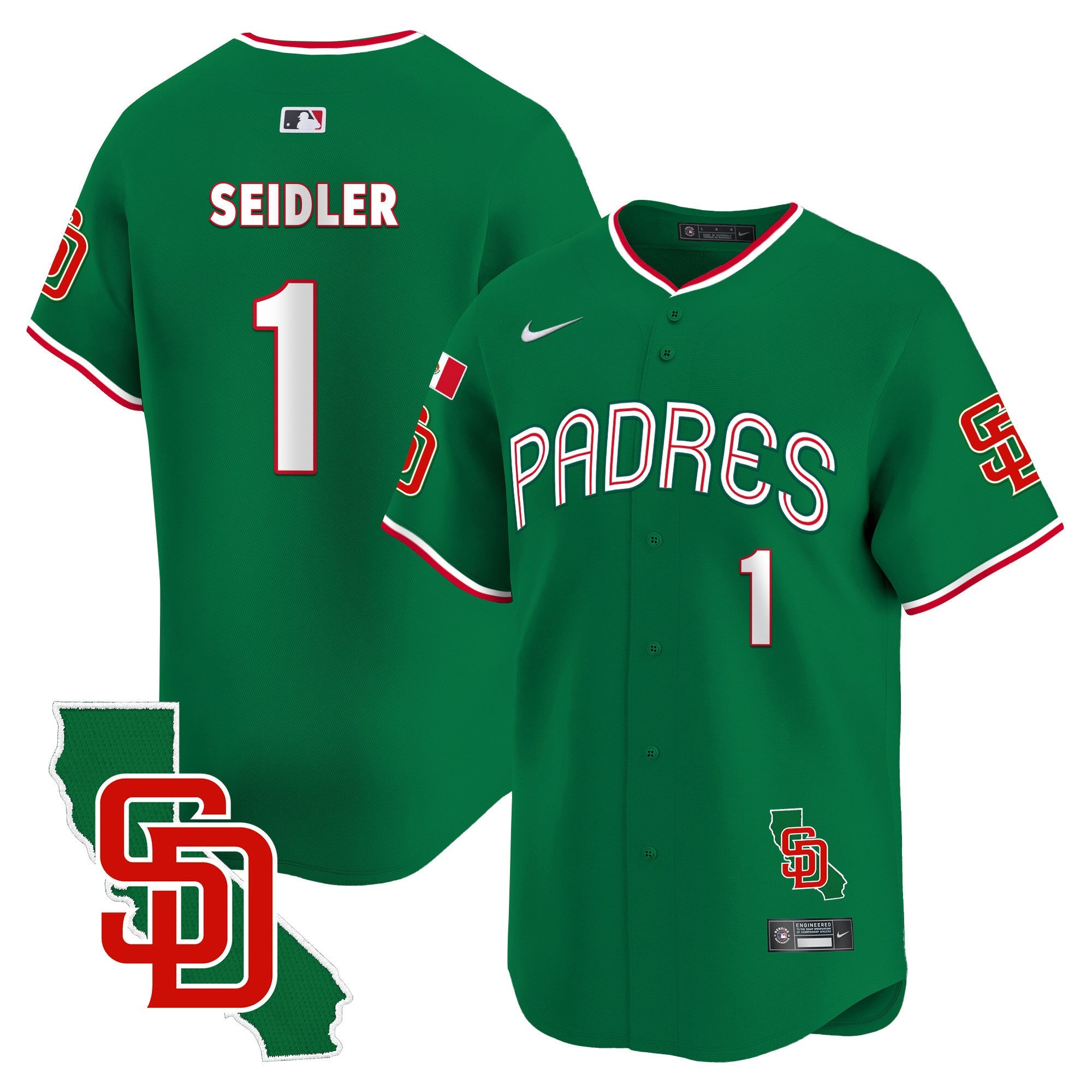 Men’s Mexico California Patch Vapor Premier Limited Jersey V4