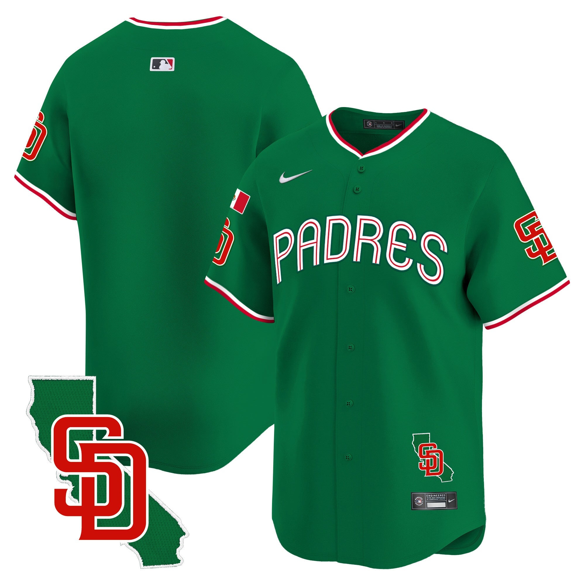Men’s Mexico California Patch Vapor Premier Limited Jersey V4