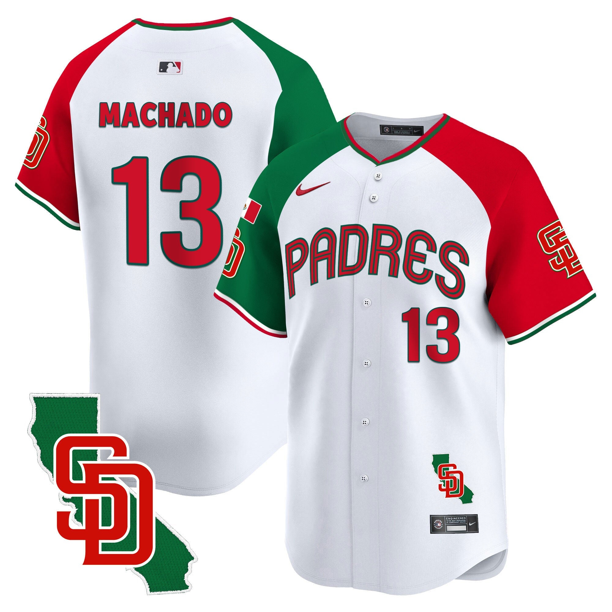 Men’s Mexico California Patch Vapor Premier Limited Jersey V4
