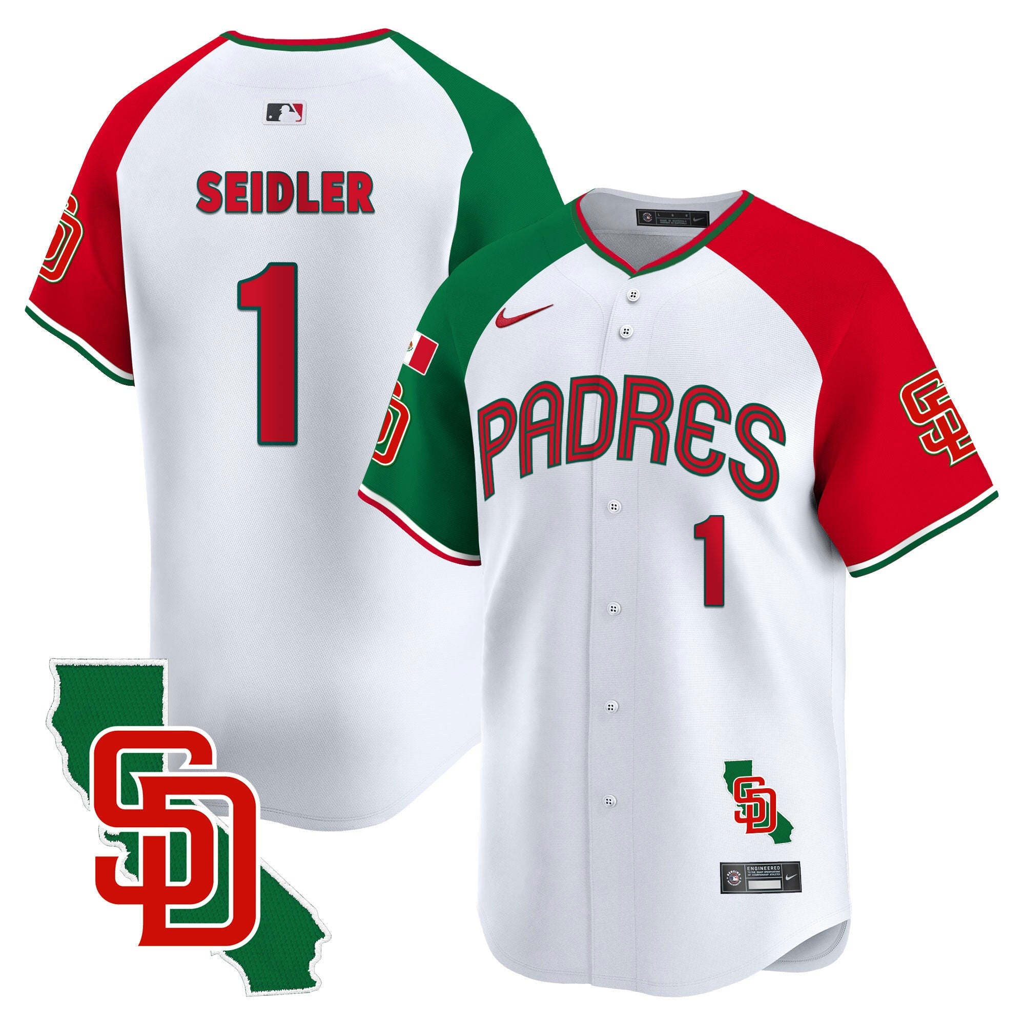 Men’s Mexico California Patch Vapor Premier Limited Jersey V4